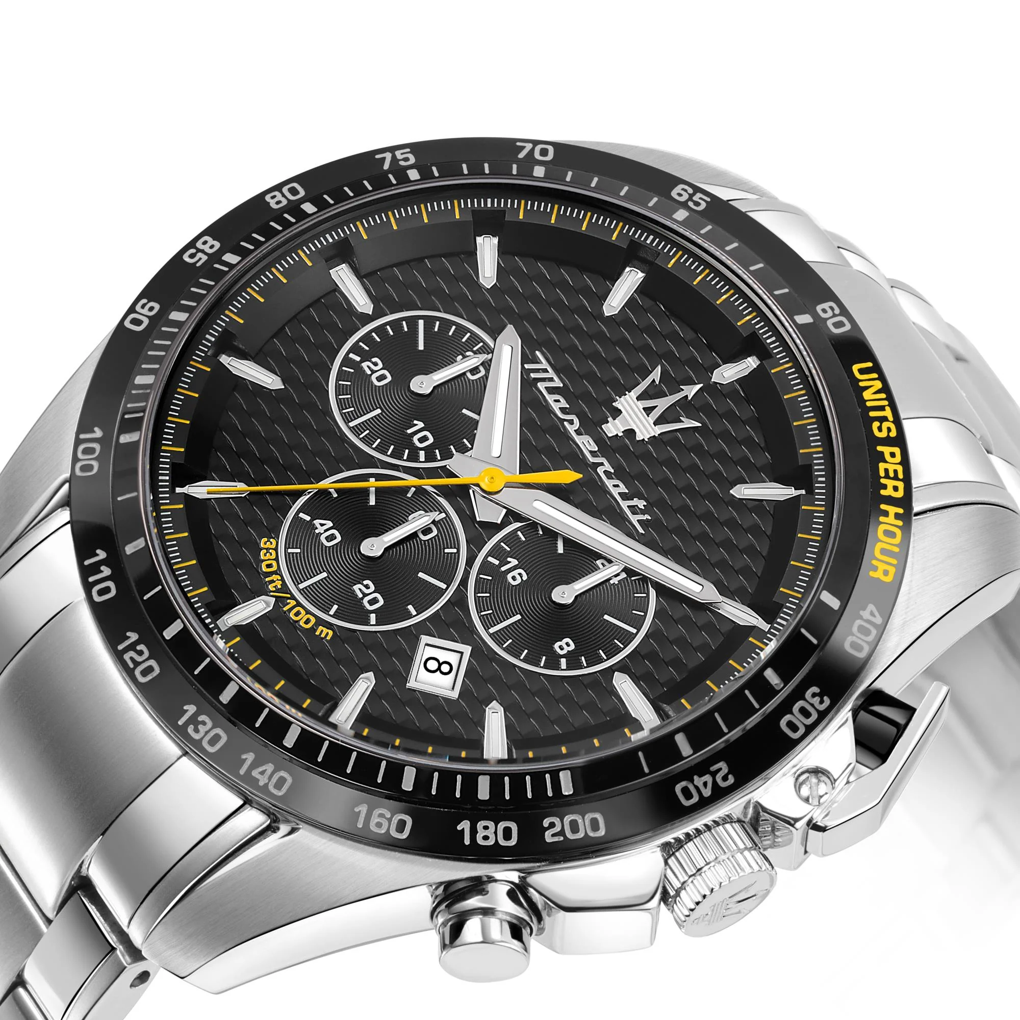 Maserati Sfidia Quartz Black Chronograph Dial Steel Bracelet Men's Watch R8873612042 - Image 6