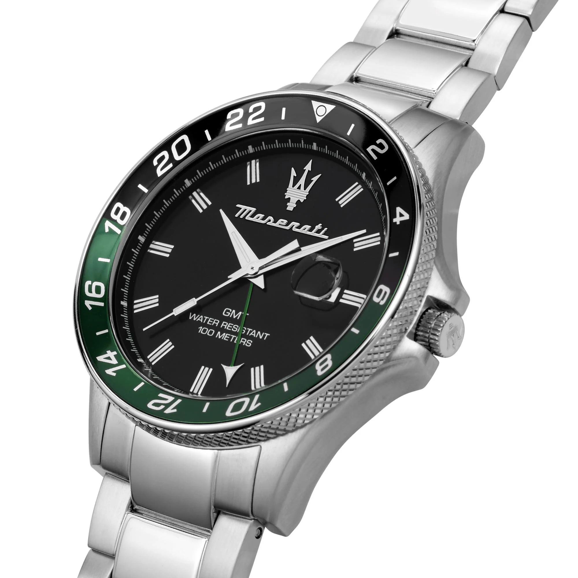 Maserati Sfidia Quartz Black GMT Dial Steel Bracelet Men's Watch R8853140005 - Image 5