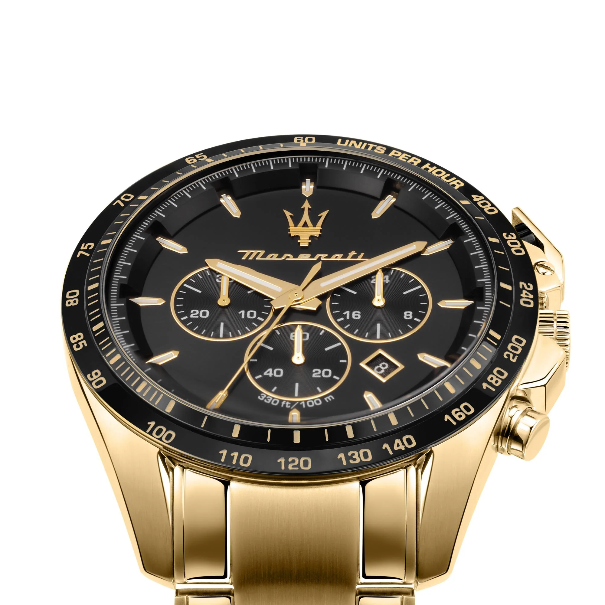 Maserati TRAGUARDO Quartz Black Chronograph Dial Gold PVD Steel Bracelet Men’s Watch R8873612041 - Image 14