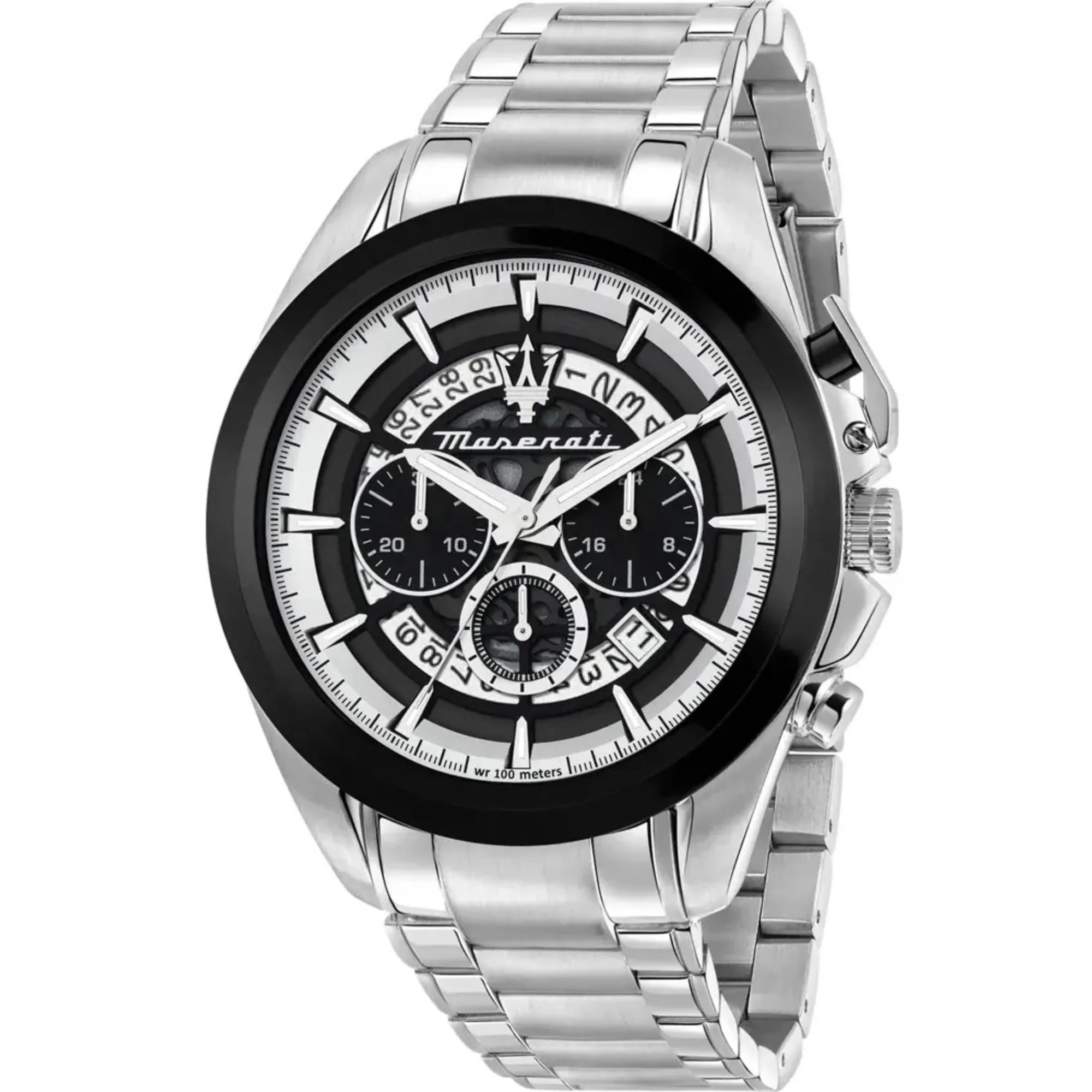 Maserati Traguardo Quartz Chronograph Silver Dial Steel Bracelet Men’s Watch R8873612059 - Image 2