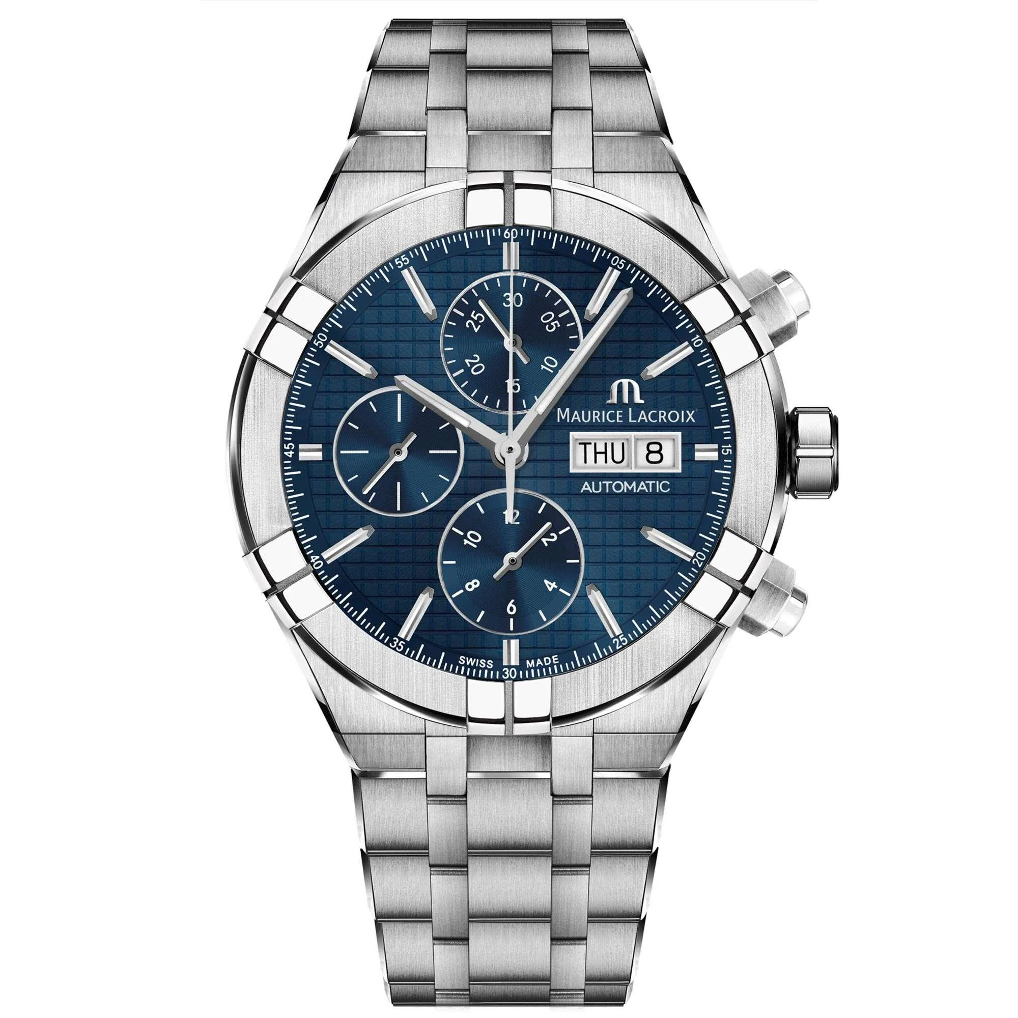 Maurice Lacroix Aikon Automatic Blue Dial Silver Stainless Steel Men's Watch AI6038-SS002-430-1 - Image 3
