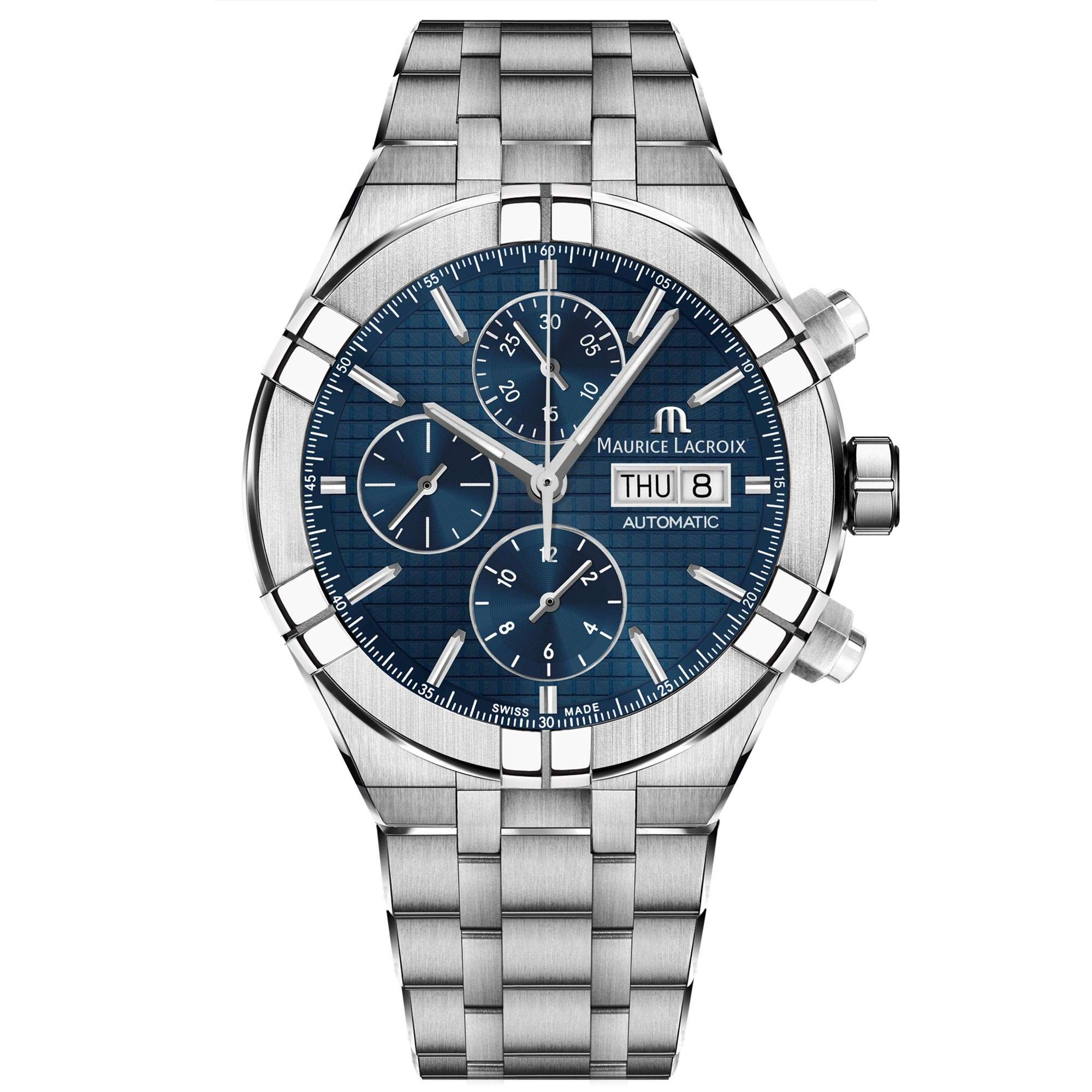 Maurice Lacroix Aikon Automatic Blue Dial Silver Stainless Steel Men's Watch AI6038-SS002-430-1 - Image 5