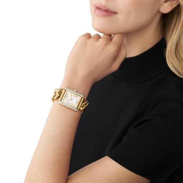 Michael Kors Emery Gold-Tone Stainless Steel Silver Dial Women's Watch MK7300 - Image 9