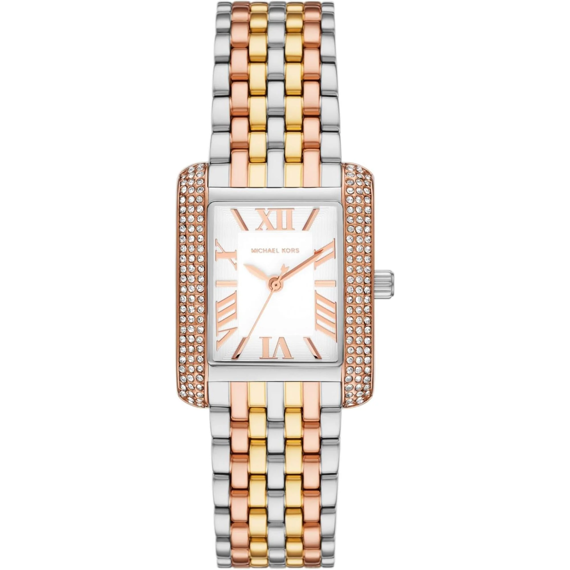 Michael Kors Emery Tri-Tone Stainless Steel Strap White Dial Women’s Watch MK4744 - Image 5