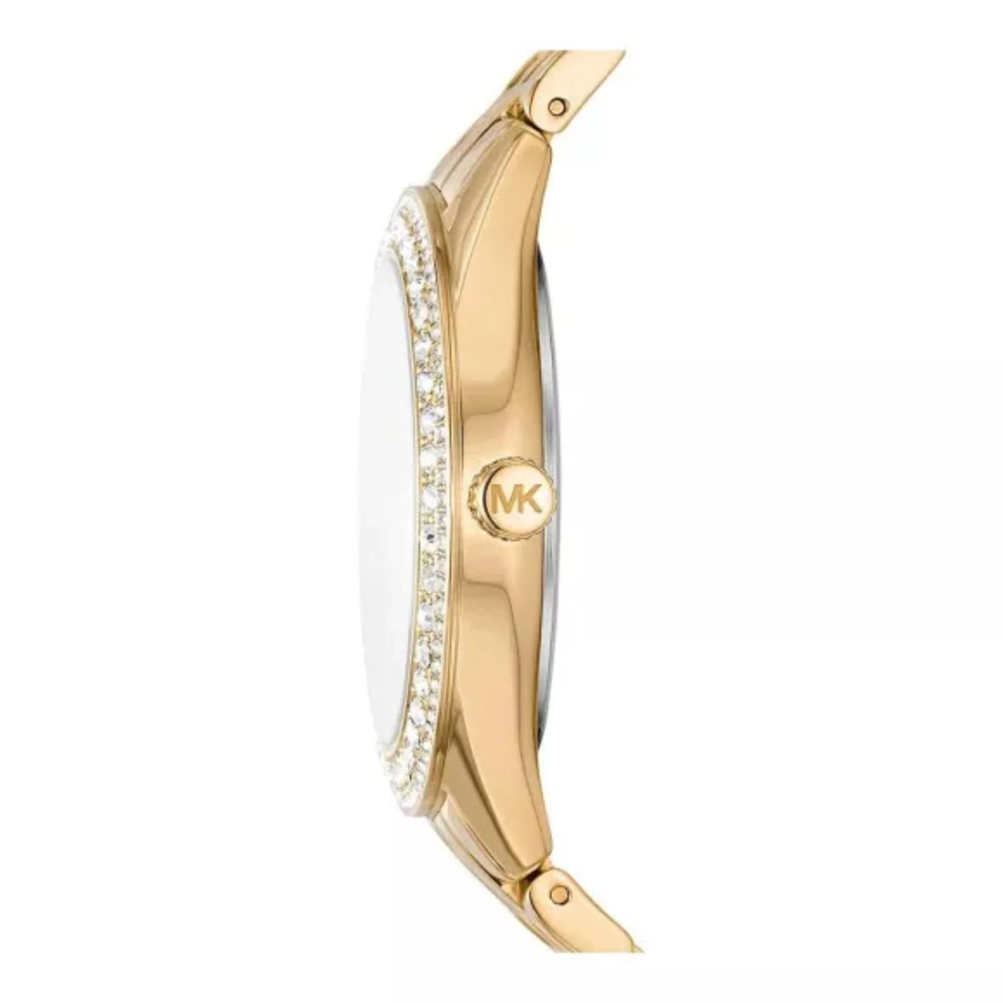 Michael Kors Harlowe Gold-Tone Stainless Steel Strap Gold Dial Women’s Watch MK4709 - Image 5