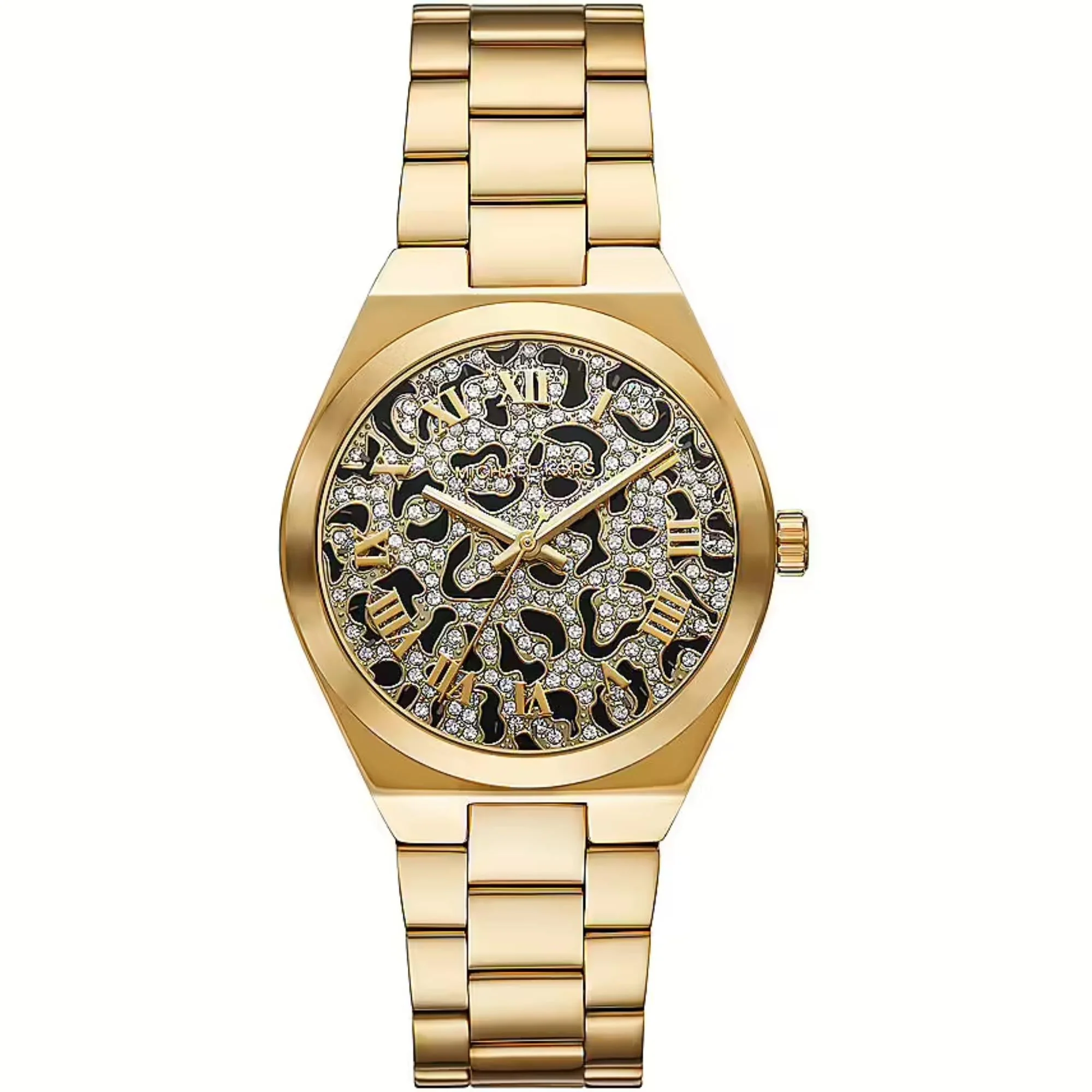 Michael Kors Lennox Gold-Tone Stainless Steel Black-Gold Dial Women's Watch MK7500 - Image 6
