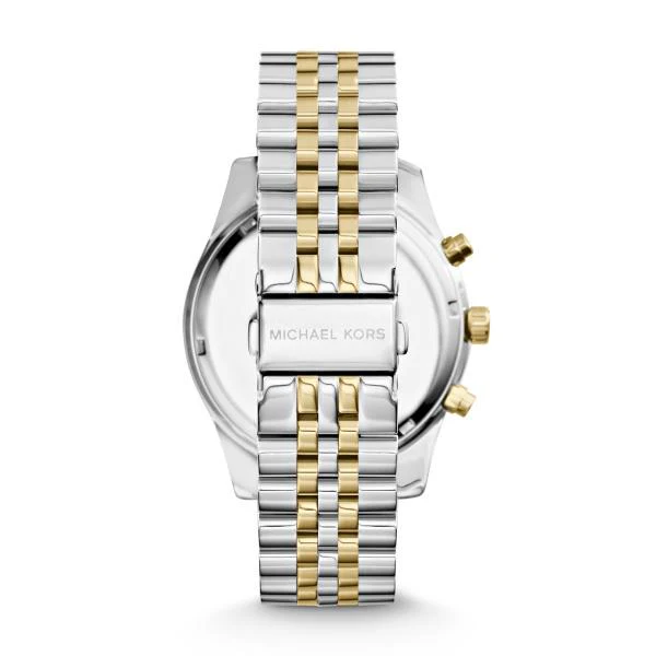Michael Kors Lexington Chronograph Silver Dial Steel Strap Men's Watch MK8344 - Image 3