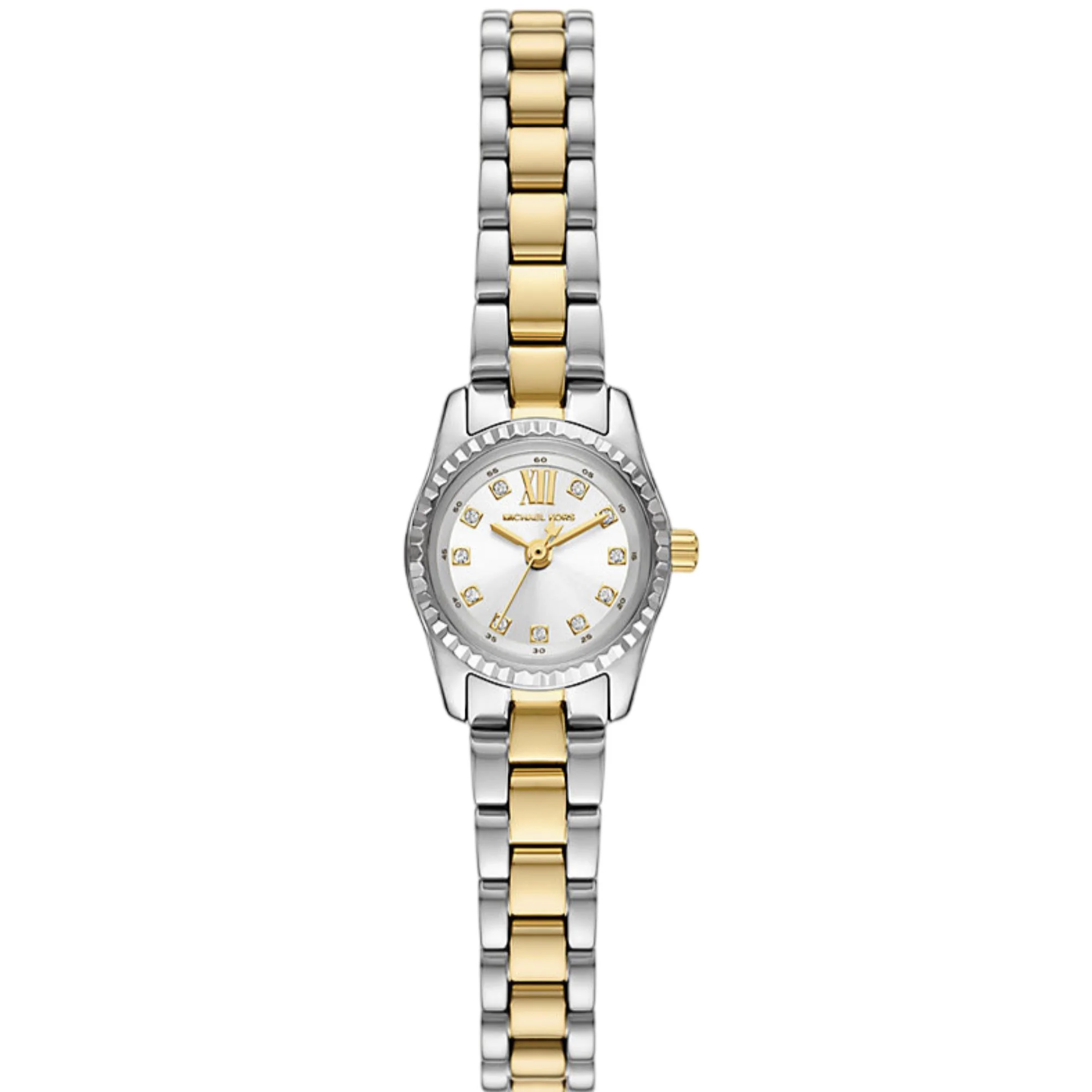 Michael Kors Lexington Pave Silver Dial Steel Strap Women's Watch MK4903