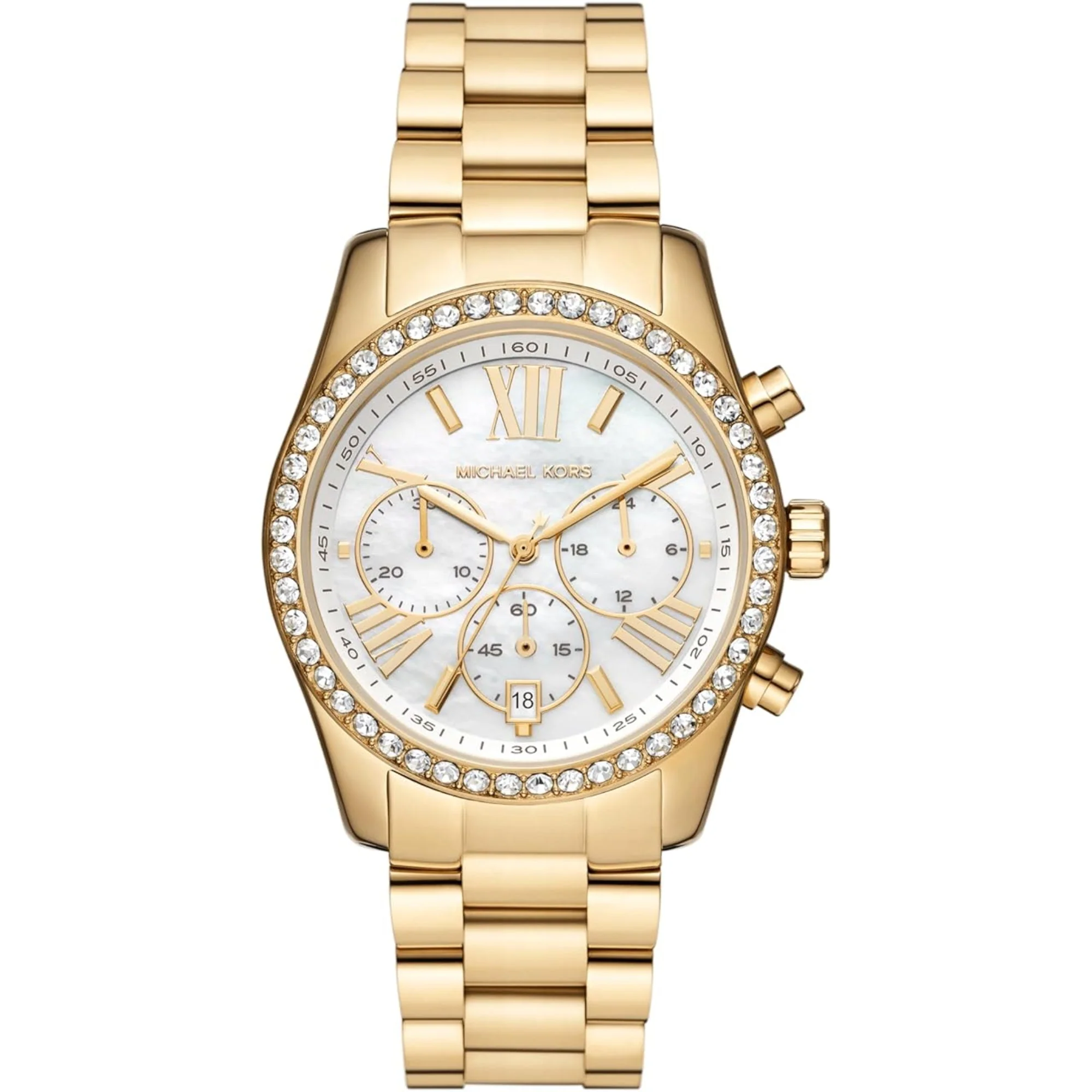 Michael Kors Lexington White Mother-of-Pearl Dial Women's Watch MK7241 - Image 6