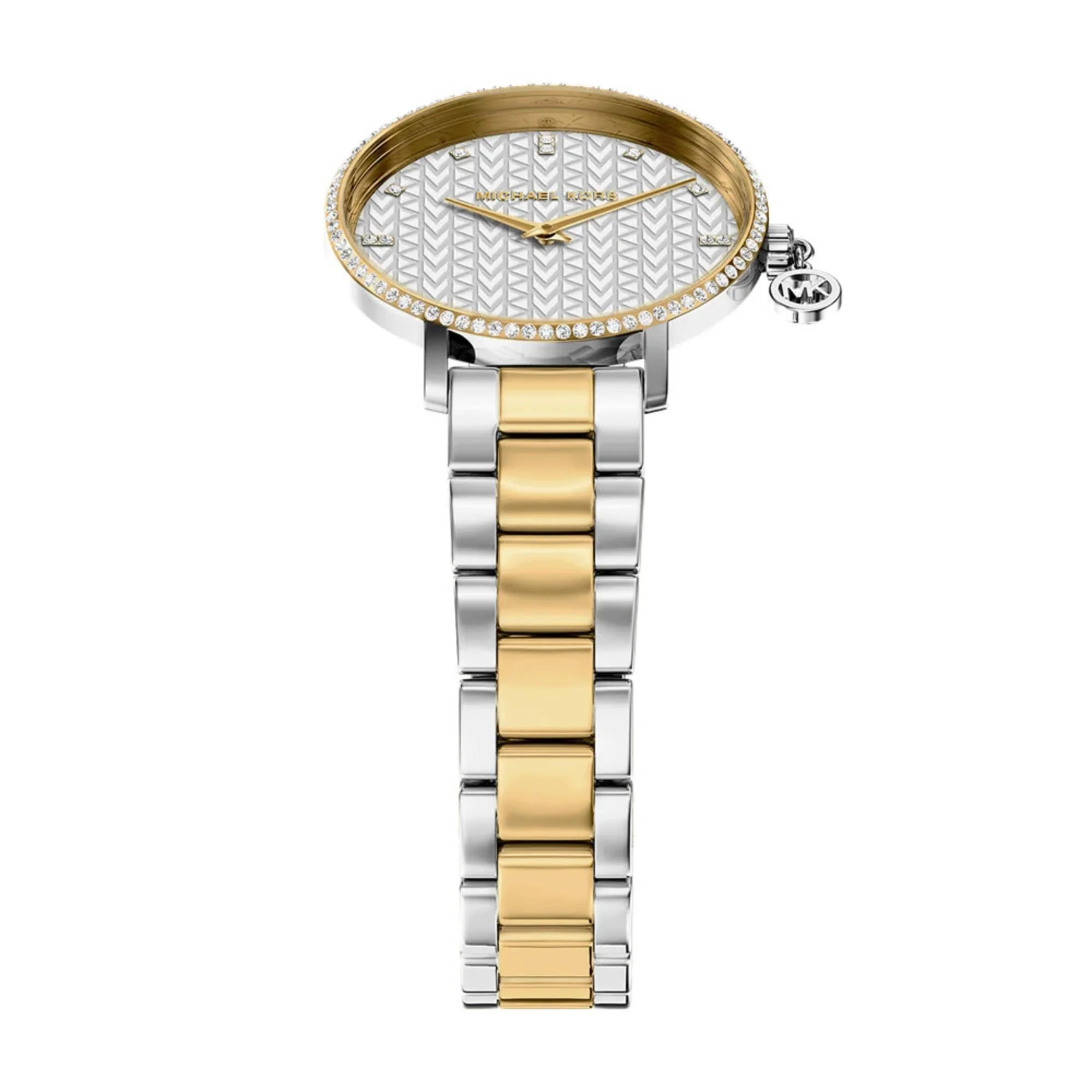 Michael Kors Mini Pyper Pave Silver Patterned Dial Steel Strap Women's Watch MK7574 - Image 5