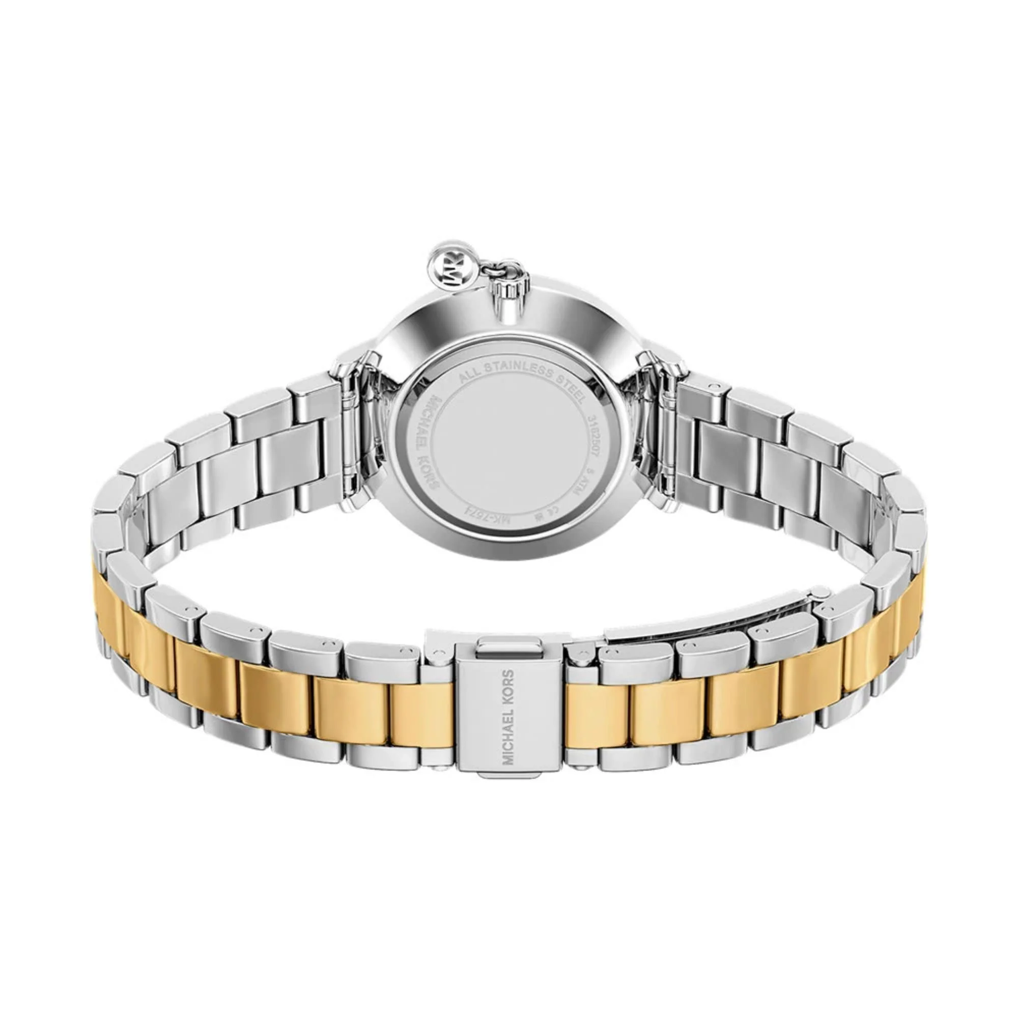Michael Kors Mini Pyper Pave Silver Patterned Dial Steel Strap Women's Watch MK7574 - Image 7