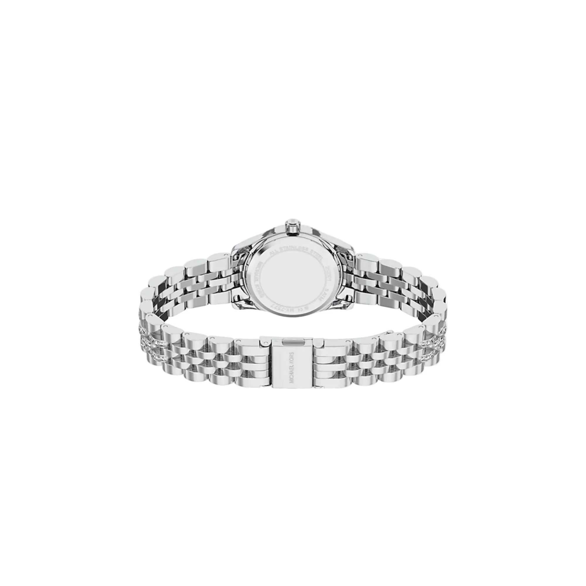 Michael Kors Petite Lexington Pave Silver Crystal Dial Steel Strap Women's Watch MK7577 - Image 6