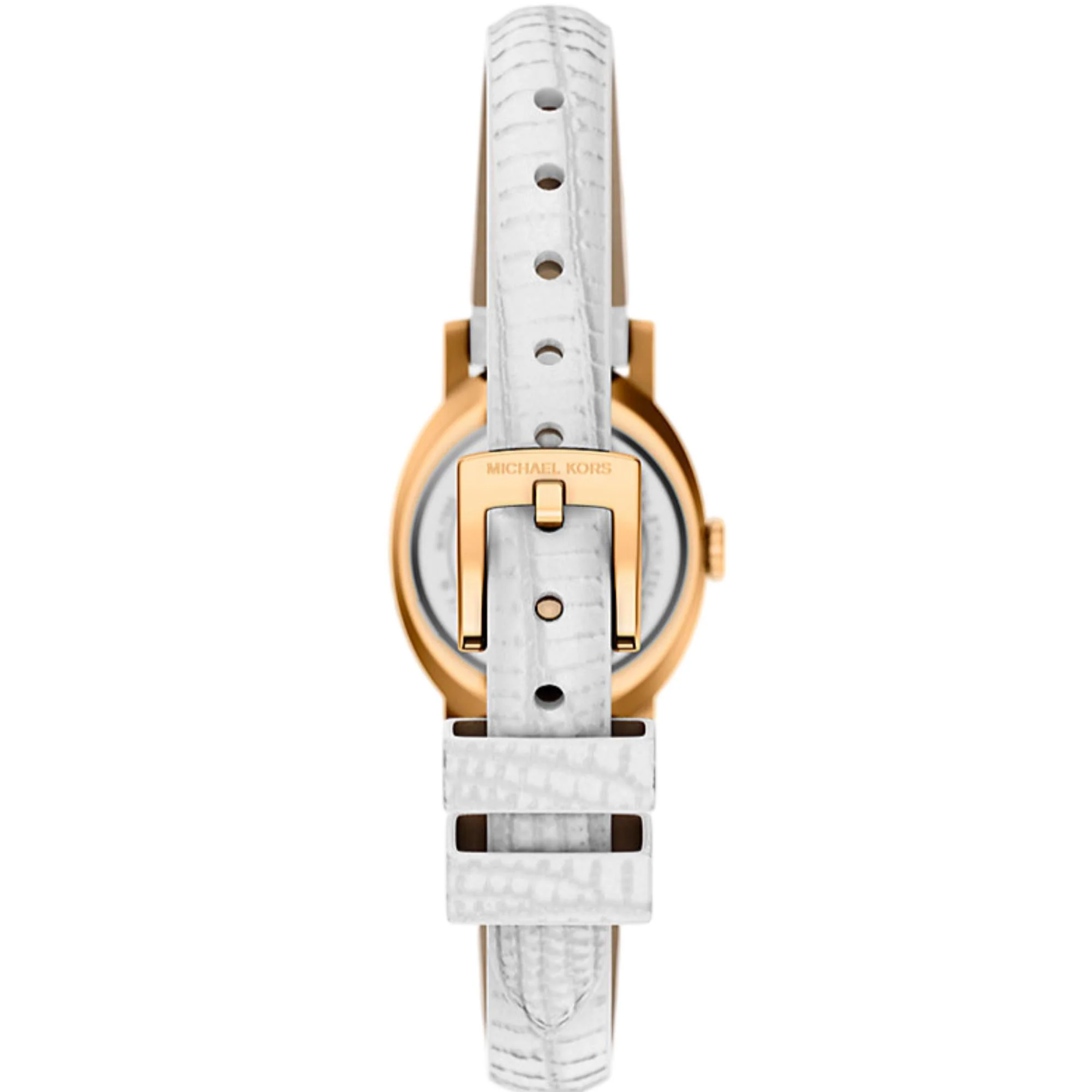 Michael Kors Petite Maude White Dial Embossed Leather Strap Women's Watch MK7586 - Image 3
