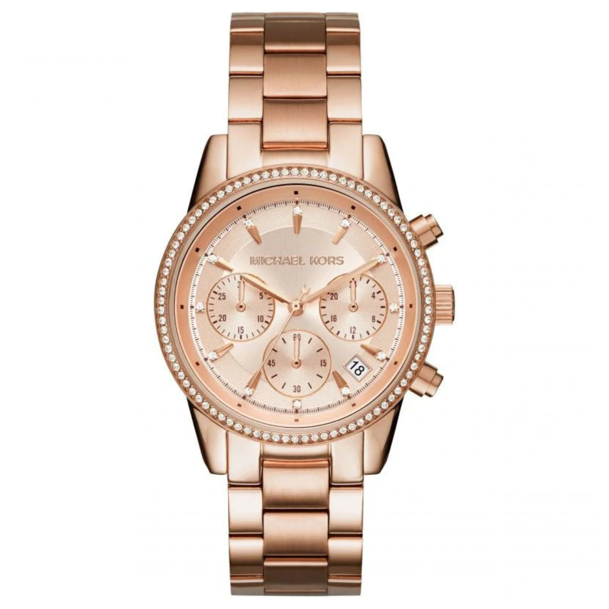 Michael Kors Bryant Rose Gold Chronograph Rose Gold Dial Women's Watch MK6357