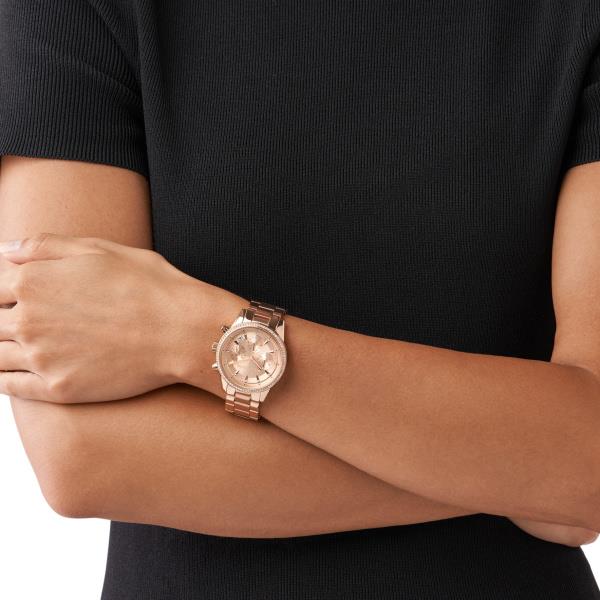Michael Kors Bryant Rose Gold Chronograph Rose Gold Dial Women's Watch MK6357 - Image 7