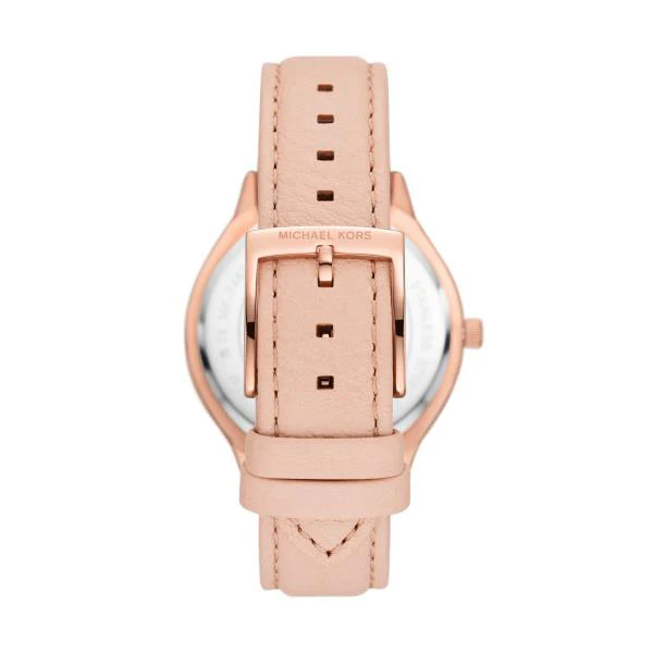 Michael Kors Slim Runway White Dial Leather Strap Ladies Women's Watch MK7467 - Image 3