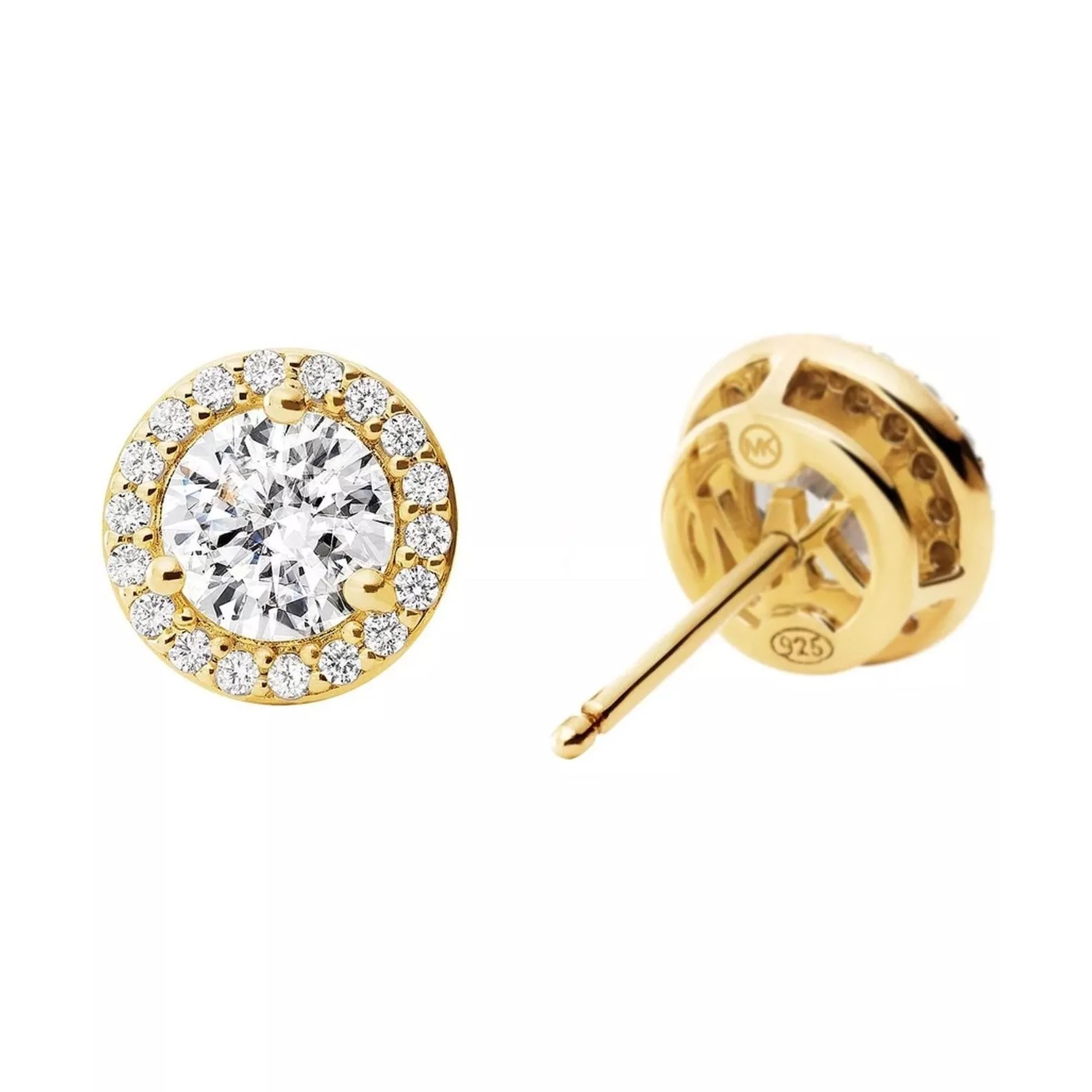Michael Kors Women's 14k Gold-plated Sterling Silver Cz Halo Studs MKC1035AN710 - Image 2