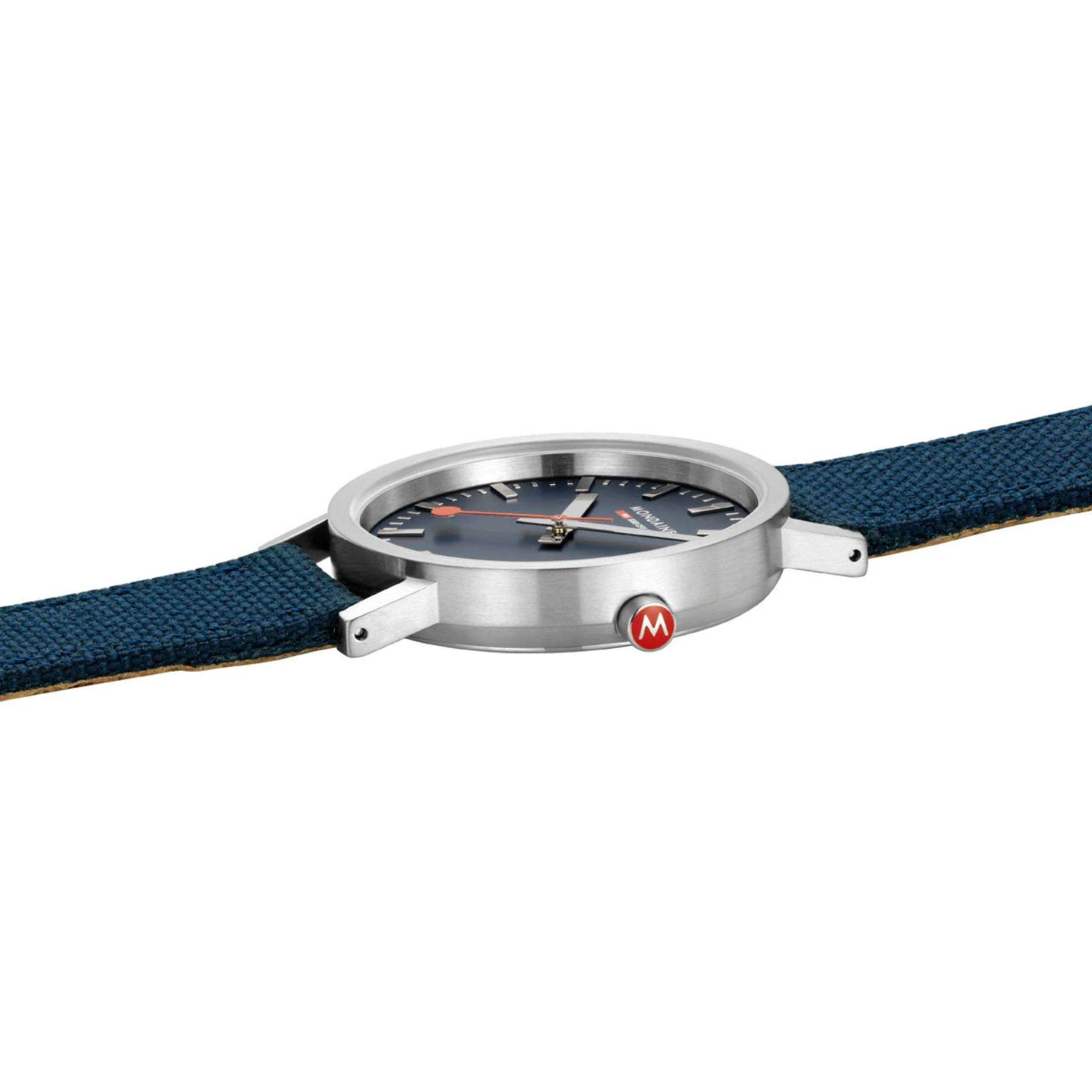 Mondaine Classic Deepest Blue Textile Strap Blue Dial Unisex Watch A660.30314.40SBD - Image 3