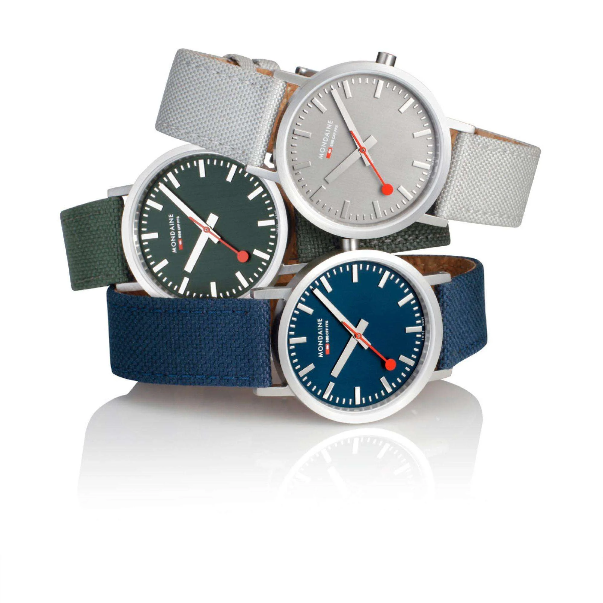 Mondaine Classic Deepest Blue Textile Strap Blue Dial Unisex Watch A660.30314.40SBD - Image 7