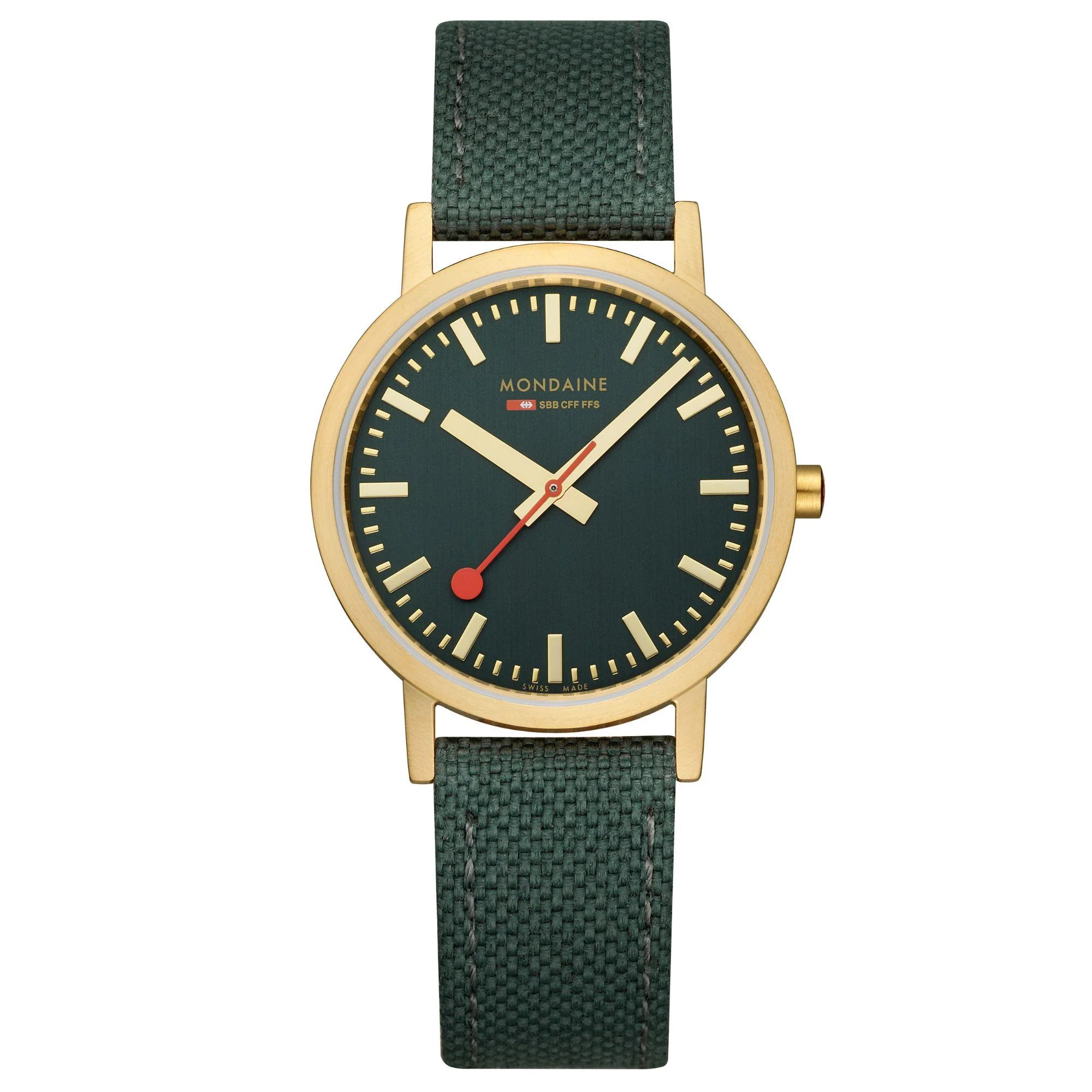 Mondaine Classic Forest Green Dial Unisex Watch A660.30314.60SBS - Image 10