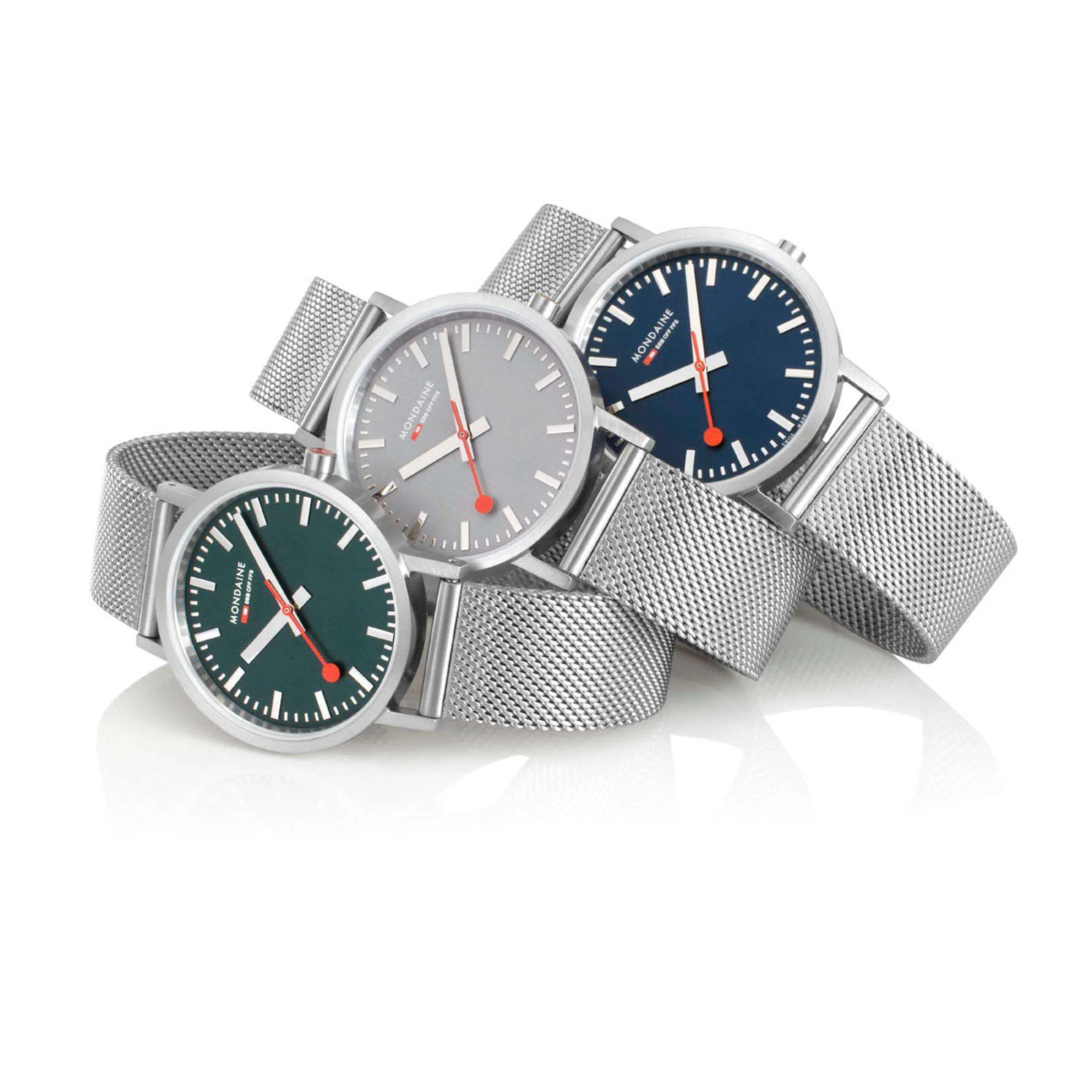 Mondaine Classic Good Gray Dial Steel Mesh Bracelet Unisex Watch A660.30314.80SBJ - Image 7
