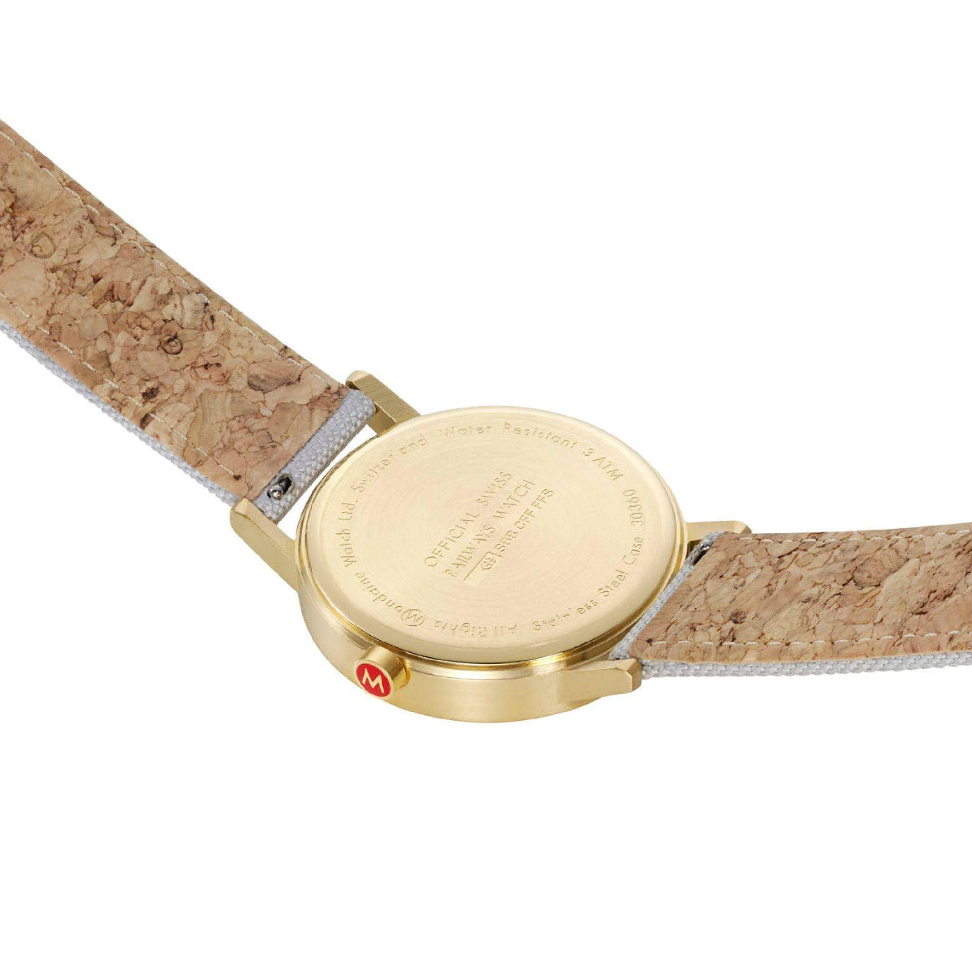 Mondaine Classic Quartz Grey Dial Textile Strap Unisex Watch A660.30360.80SBU - Image 4