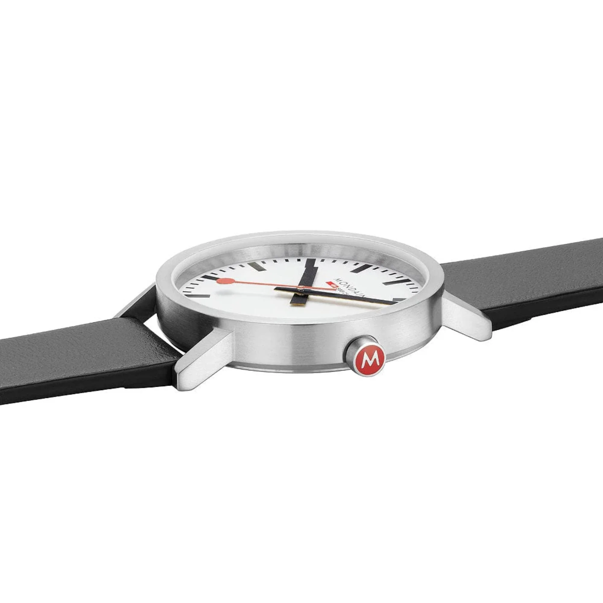 Mondaine Classic Quartz White Dial Black Leather Strap Men's Watch A660.30360.16SBBV - Image 14