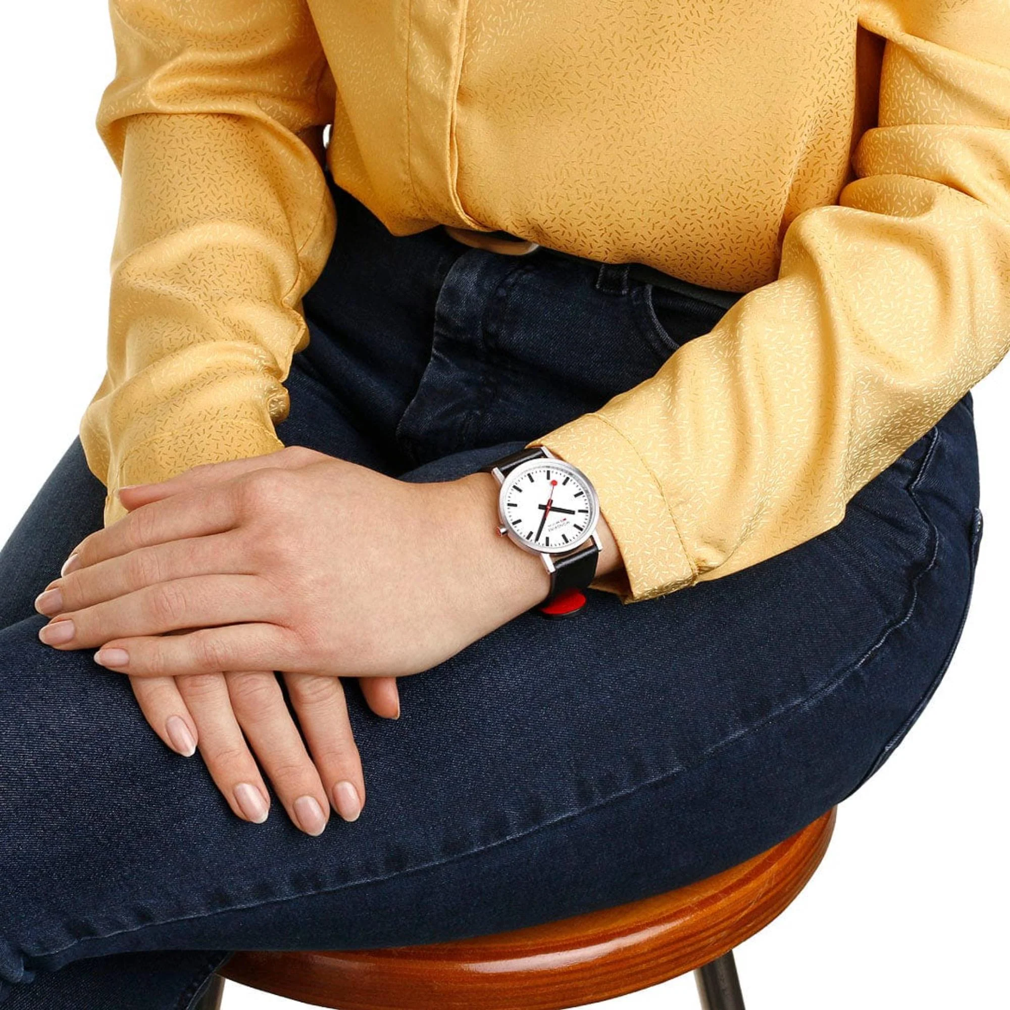 Mondaine Classic Quartz White Dial Black Leather Strap Unisex Watch A660.30314.16SBBV - Image 11