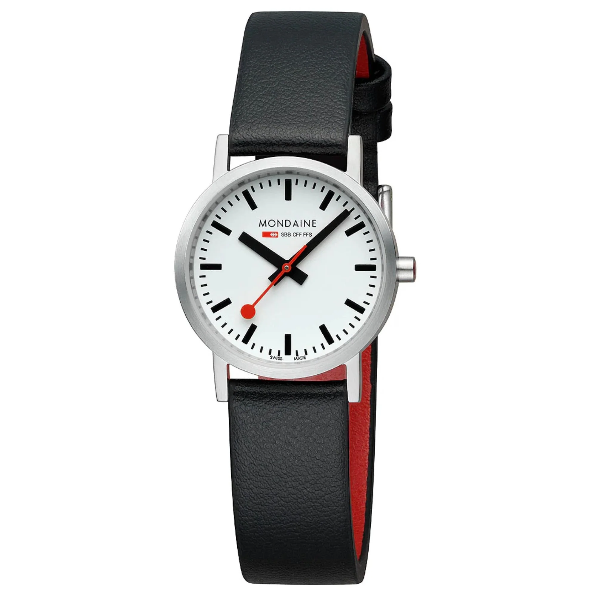 Mondaine Classic Quartz White Dial Leather Strap Women's Watch A658.30323.16SBBV - Image 8