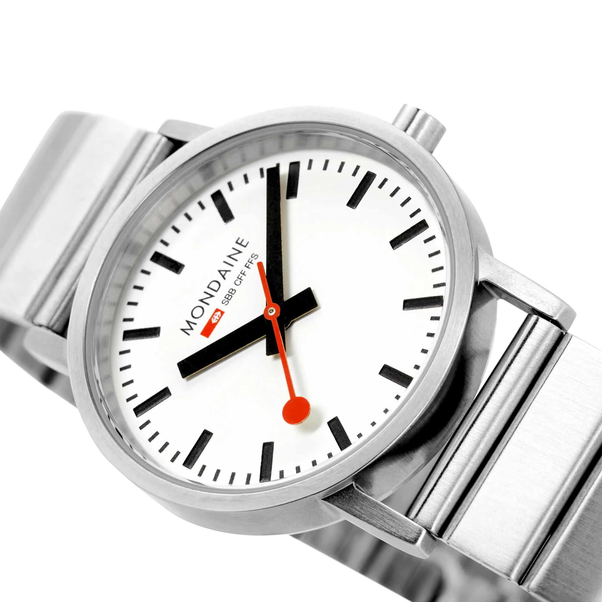 Mondaine Classic Quartz White Dial Stainless Steel Bracelet Men's Watch A660.30360.16SBJ - Image 9