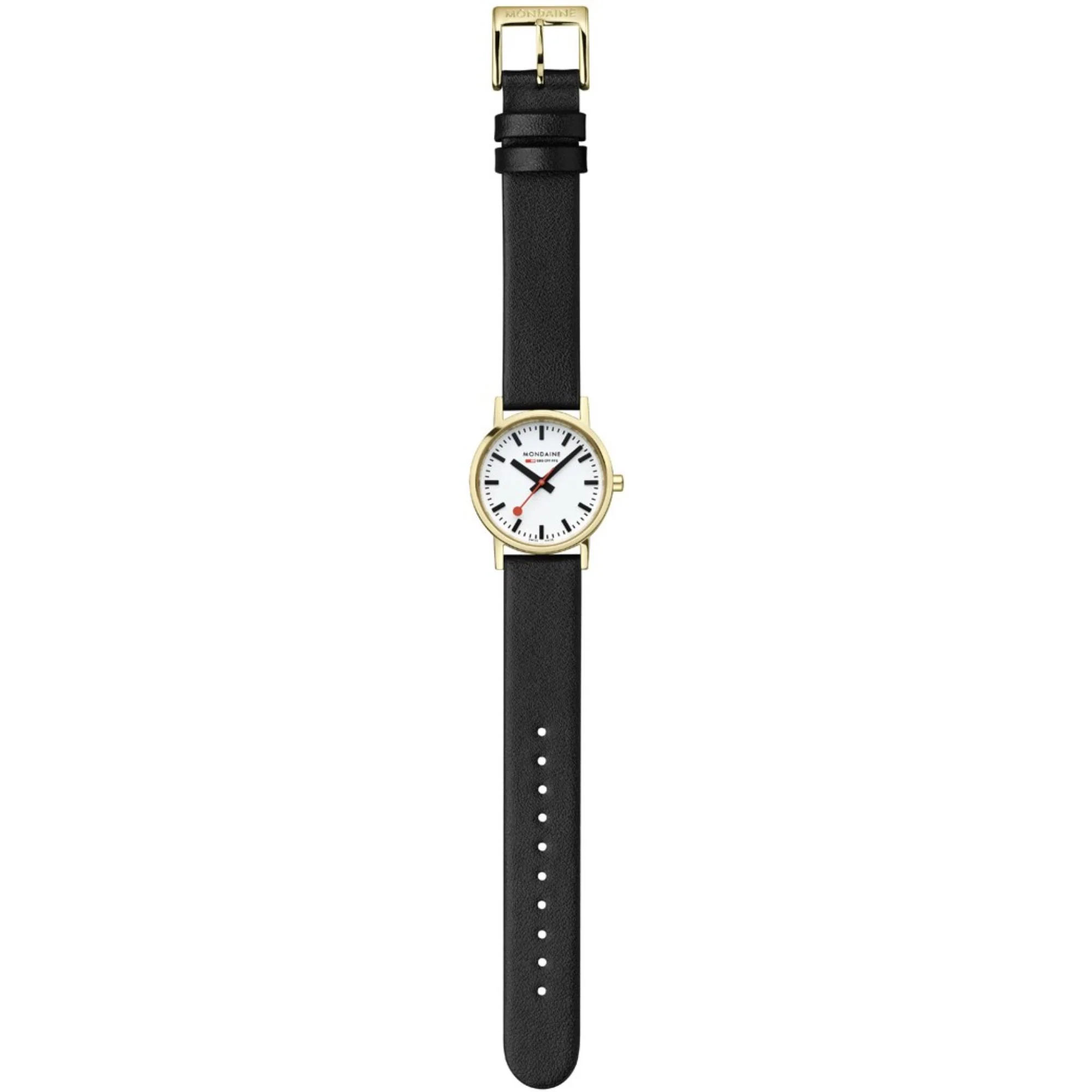 Mondaine Classic White Dial Black Leather Strap Women’s Watch A658.30323.10SBBV - Image 2