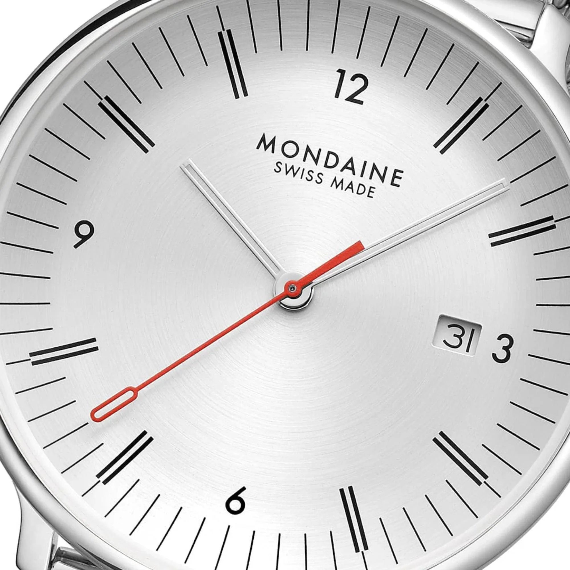 Mondaine Doppio Quartz Off-White Dial Steel Strap Men's Watch MLE.41210.SM - Image 3