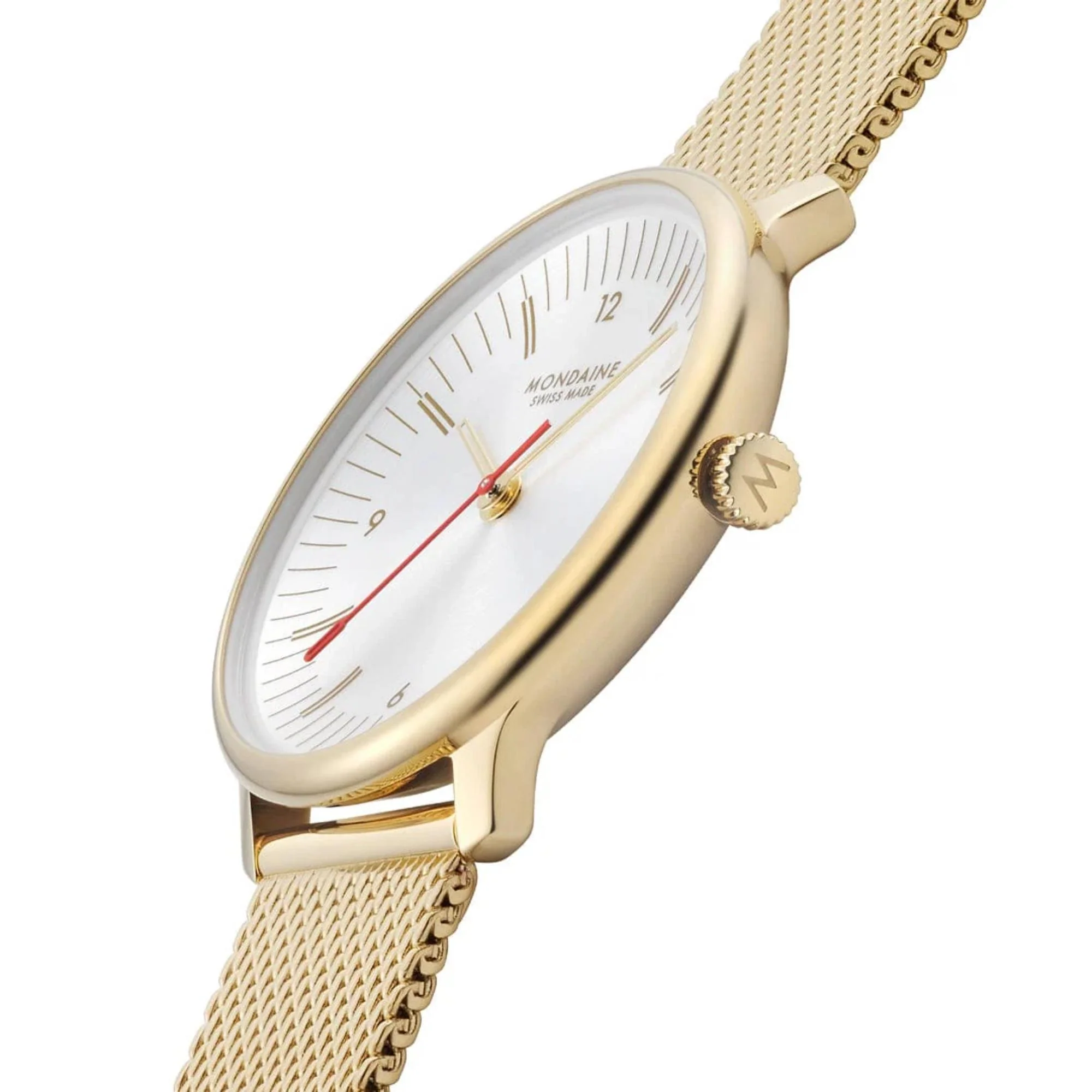 Mondaine Doppio Quartz Off-White Dial Steel Strap Women's Watch MLE.33111.SM - Image 15