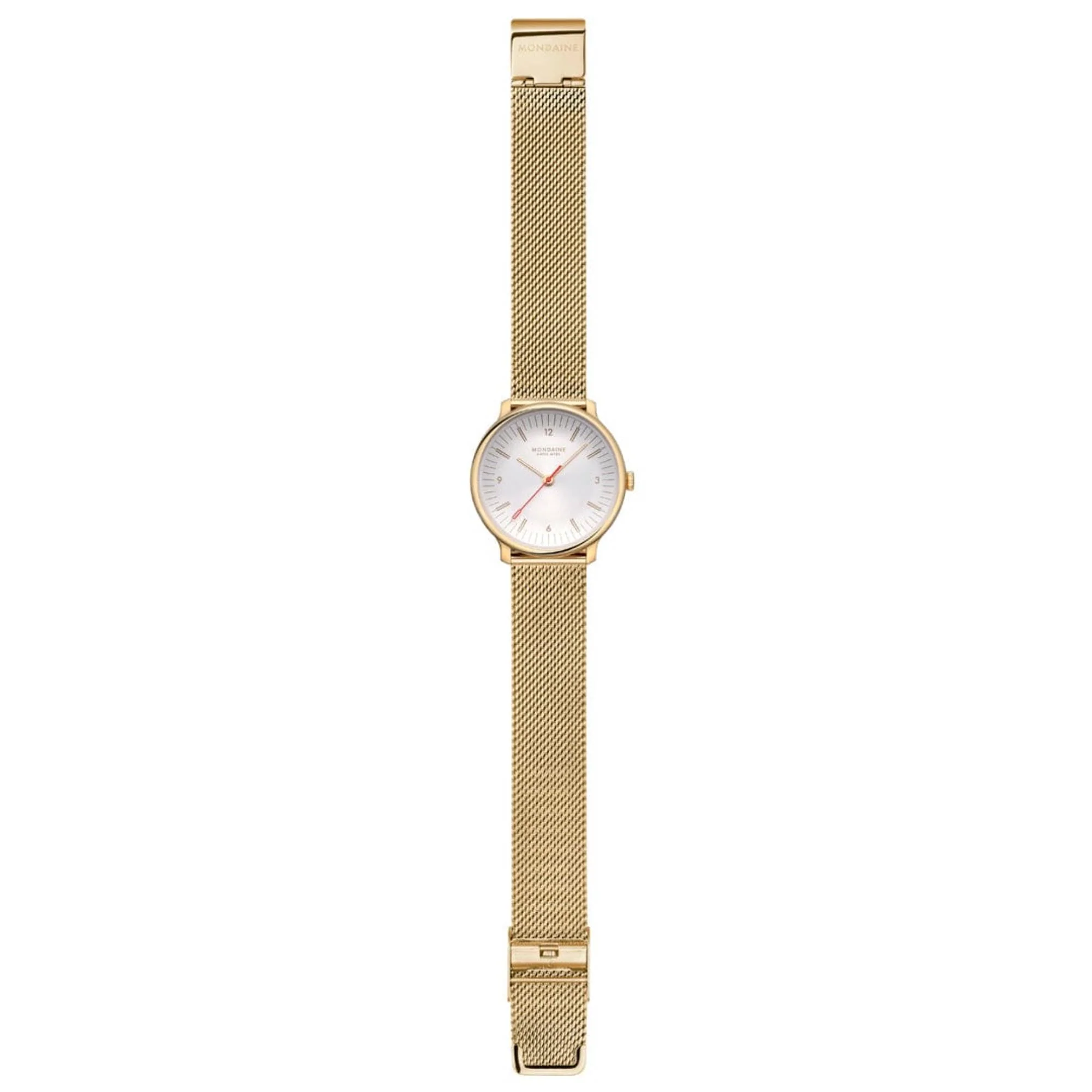Mondaine Doppio Quartz Off-White Dial Steel Strap Women's Watch MLE.33111.SM - Image 7