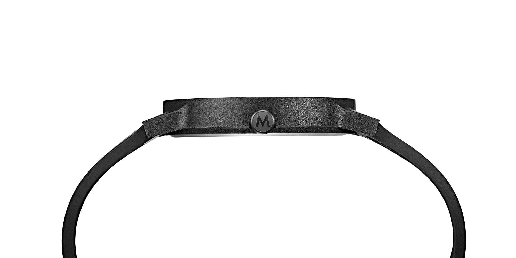 Mondaine Essence Black Rubber Strap Black Dial Men's Watch MS1.41120.RB - Image 2