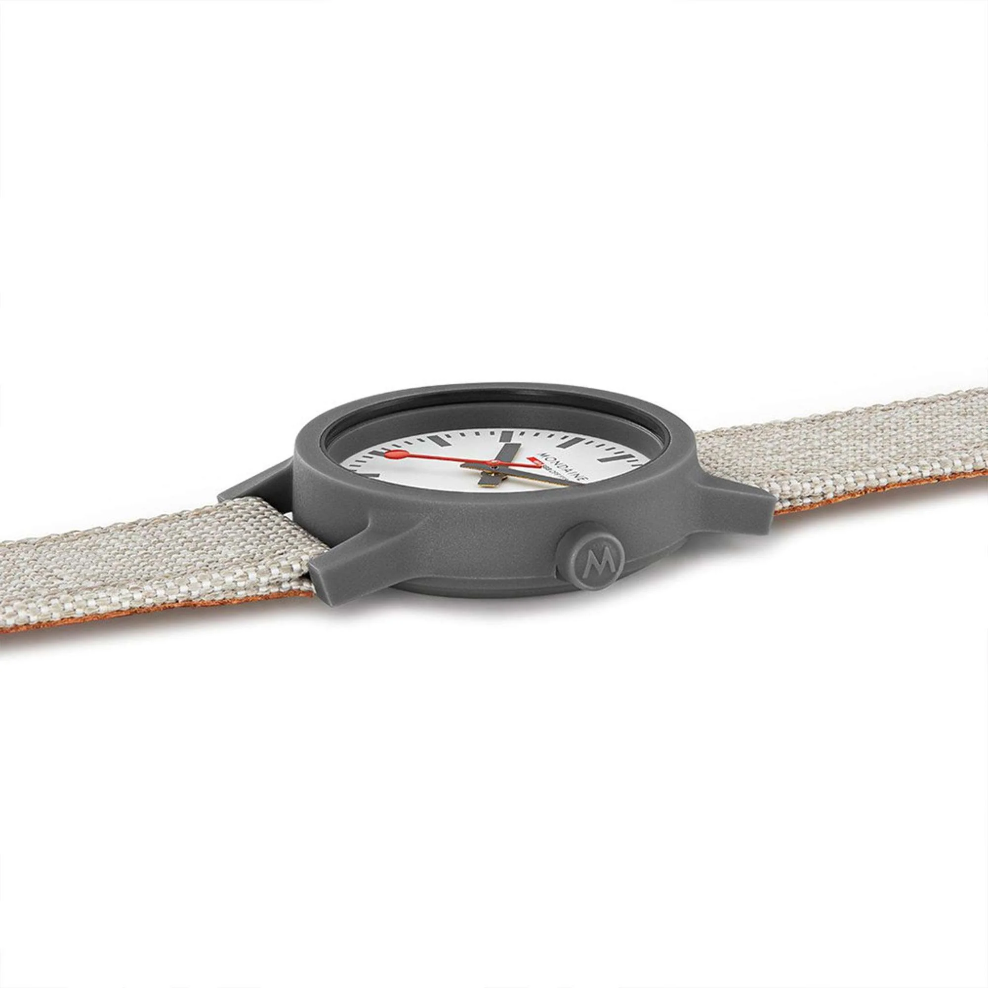 Mondaine Essence Sustainable Quartz White Dial Grey Textile Strap Unisex Watch MS1.32111.LH - Image 4