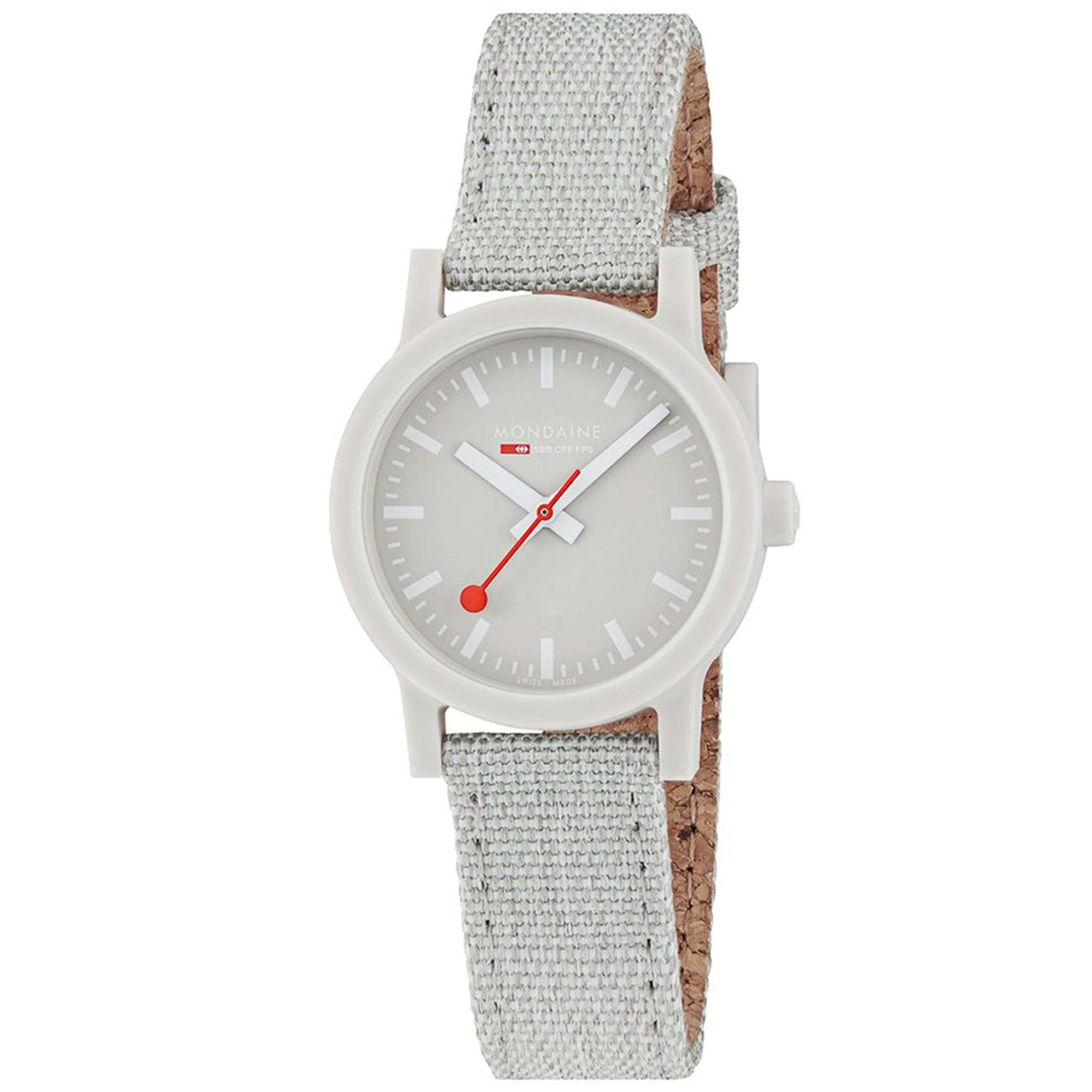 Mondaine Essence Quartz Grey Dial Textile Strap Ladies Watch MS1.32170.LK - Image 2