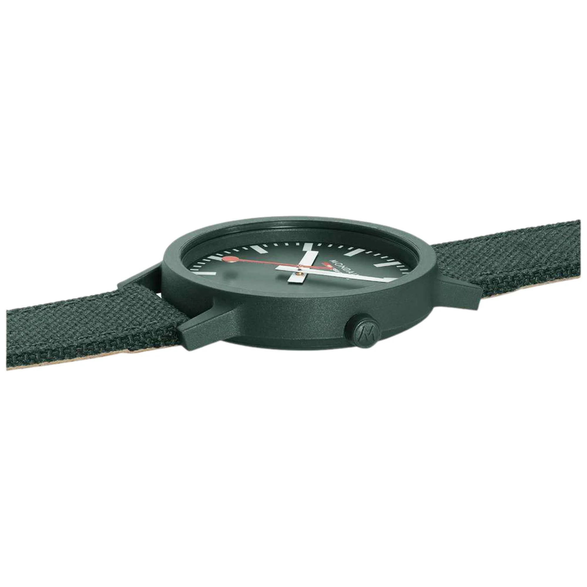 Mondaine Essence Quartz Green Dial Textile Strap Men's Watch MS1.41160.LF - Image 3