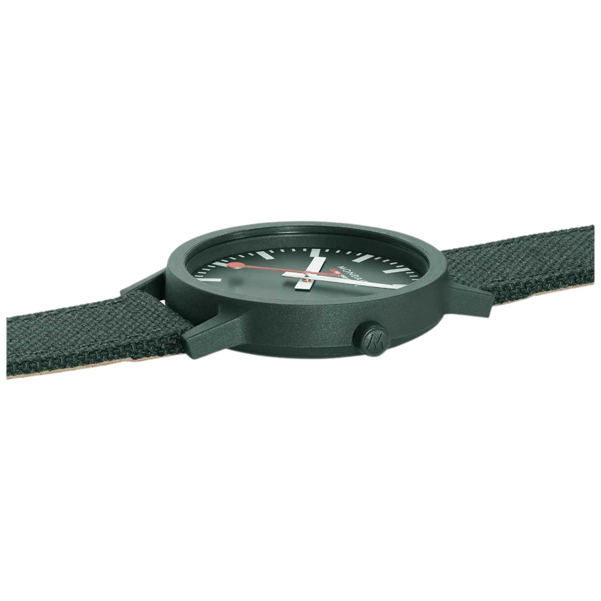 Mondaine Essence Quartz Green Dial Textile Strap Men's Watch MS1.41160.LF - Image 6