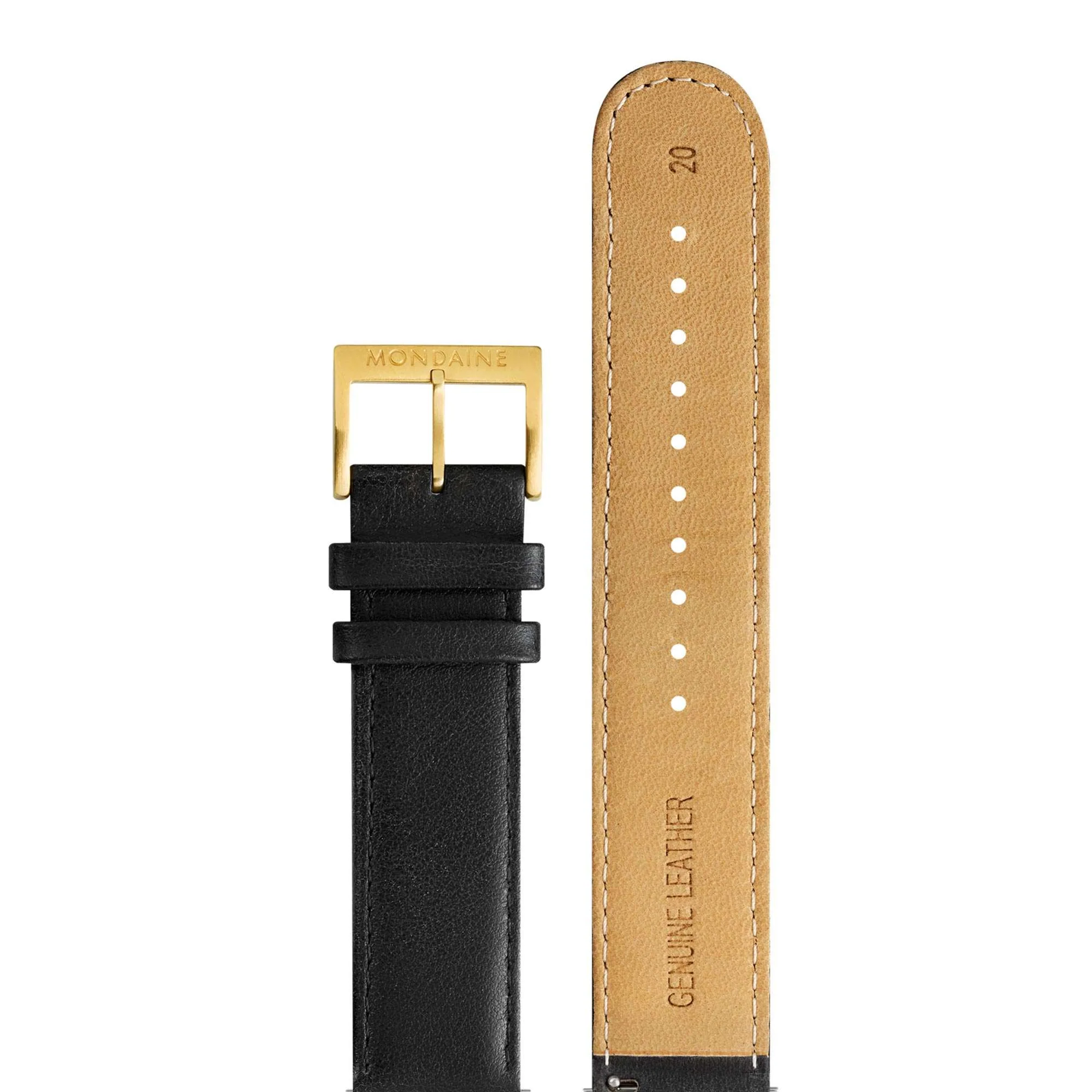Mondaine Evo2 Quartz Black Dial Leather Strap Unisex Watch MSE.40122.LB - Image 5
