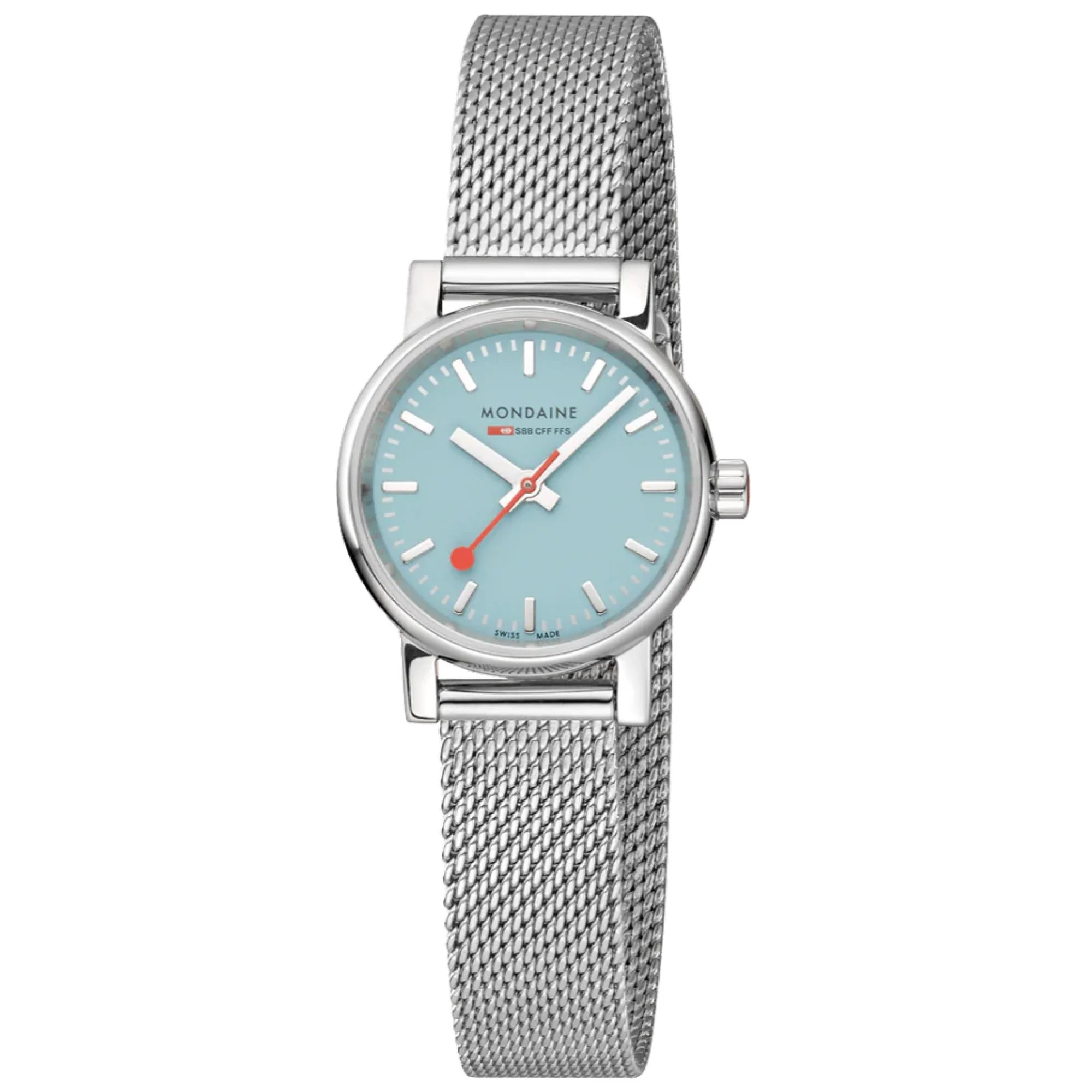 Mondaine evo2 316L Stainless Steel Bracelet Blue Dial Ladies Watch MSE.26140.SM - Image 6