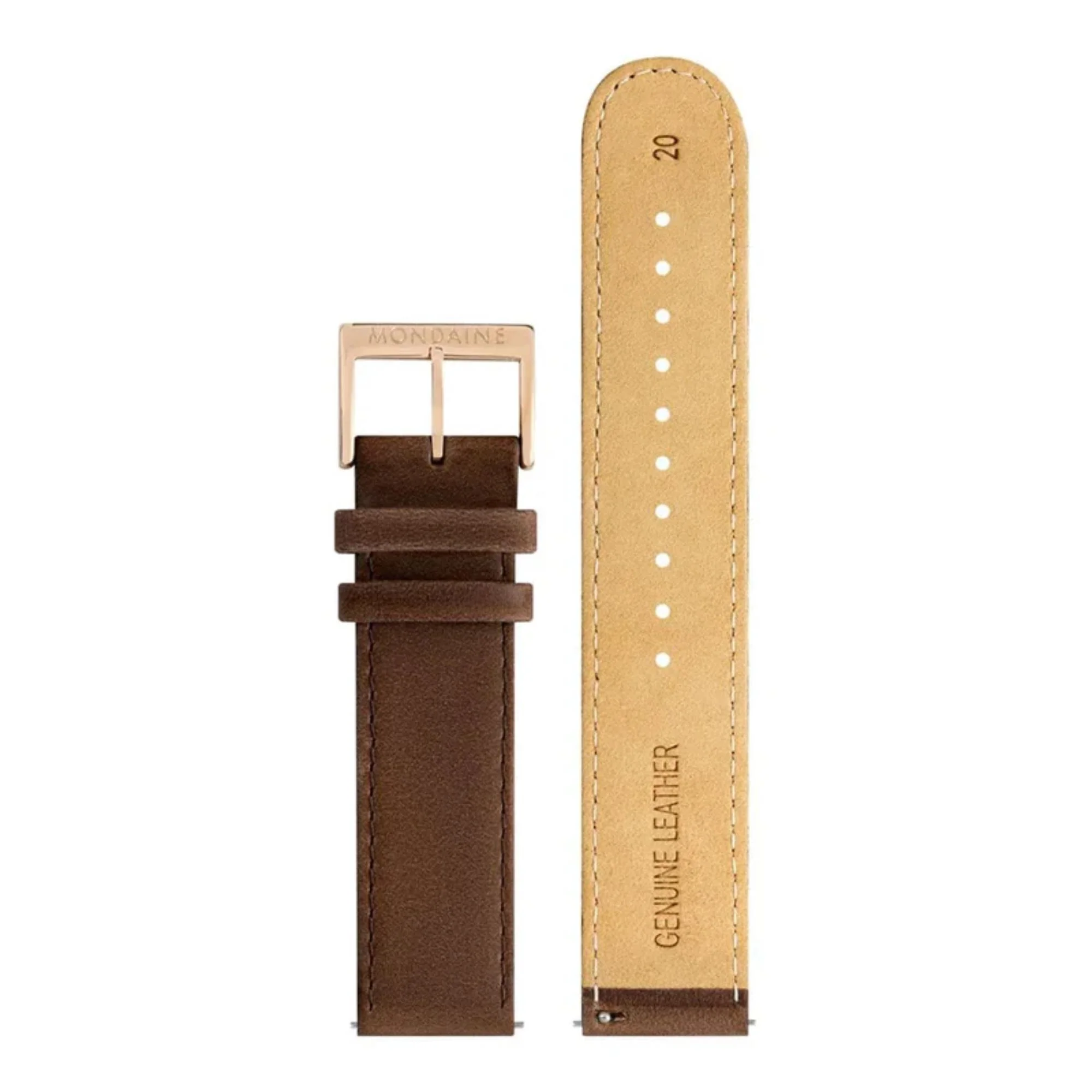 Mondaine Evo2 Rose Gold Grey Dial Leather Strap Unisex Watch MSE.40181.LG - Image 6
