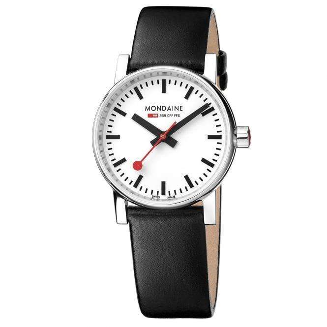 Mondaine evo2 White Dial Black Vegan Strap Ladies Watch MSE.35110.LBV - Image 4
