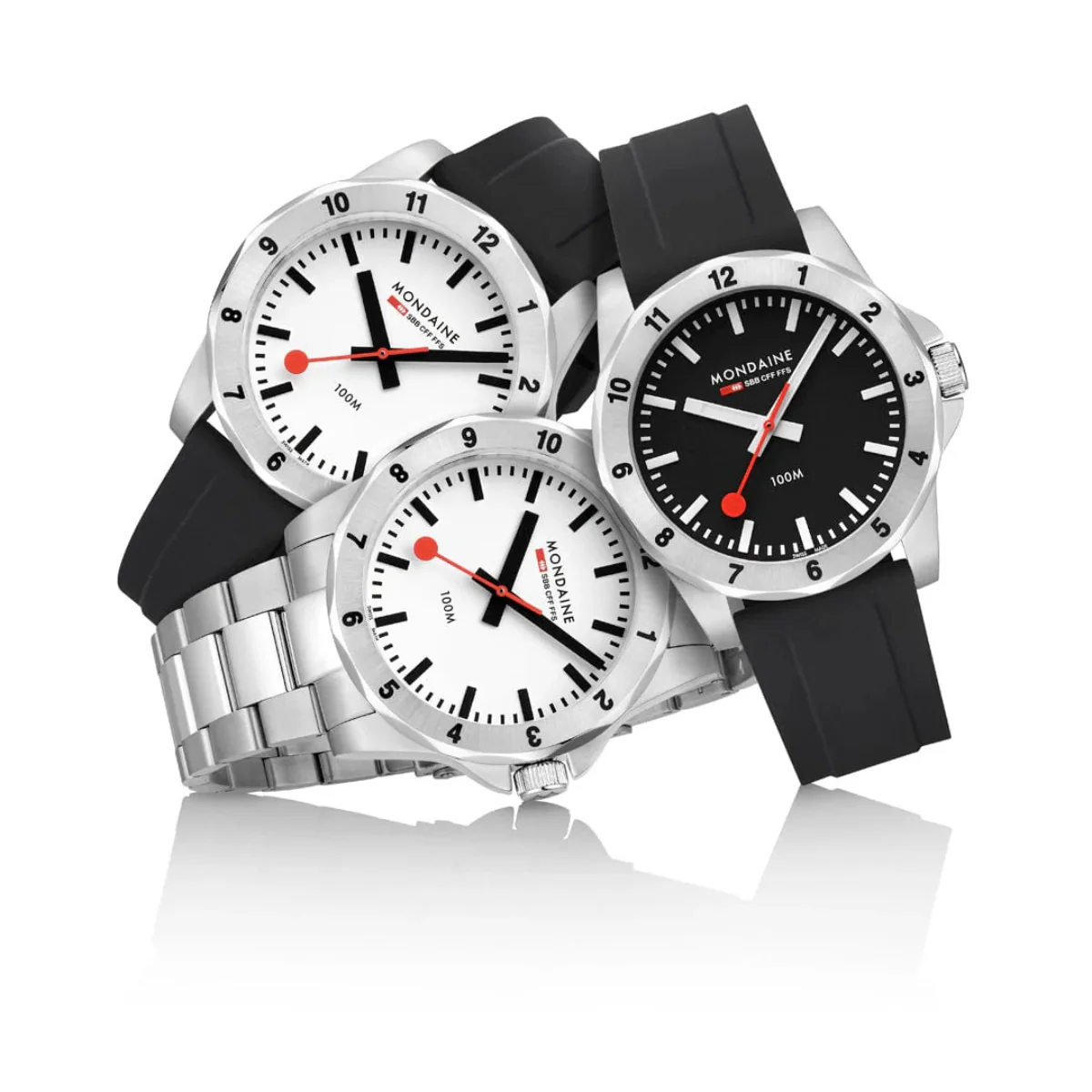 Mondaine Numeri Quartz White Dial Silicone Strap Men's Watch MSN.4211B.RB - Image 16