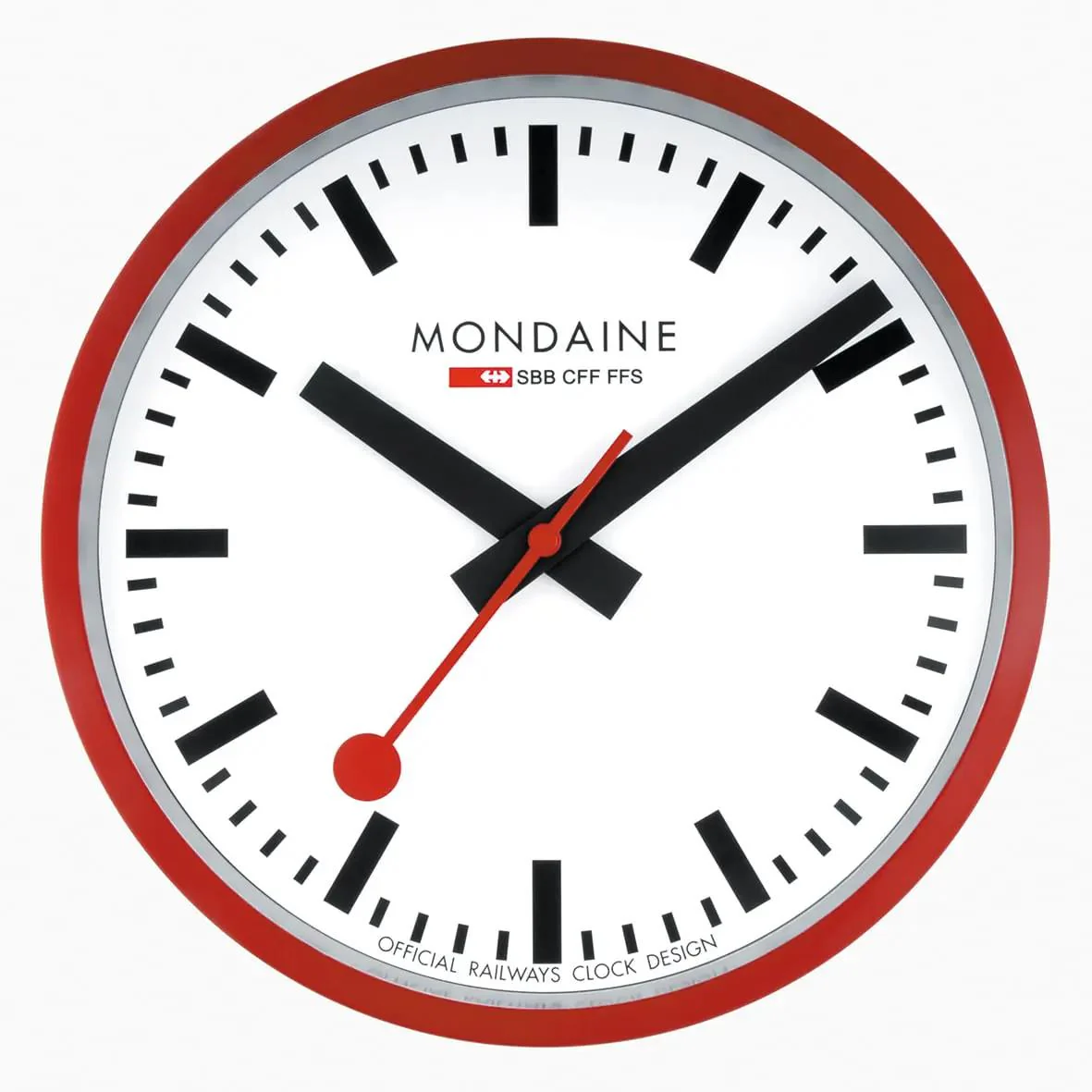 Mondaine Swiss Railways Red Wall Clock A990.CLOCK.11SBC 250mm - Image 6