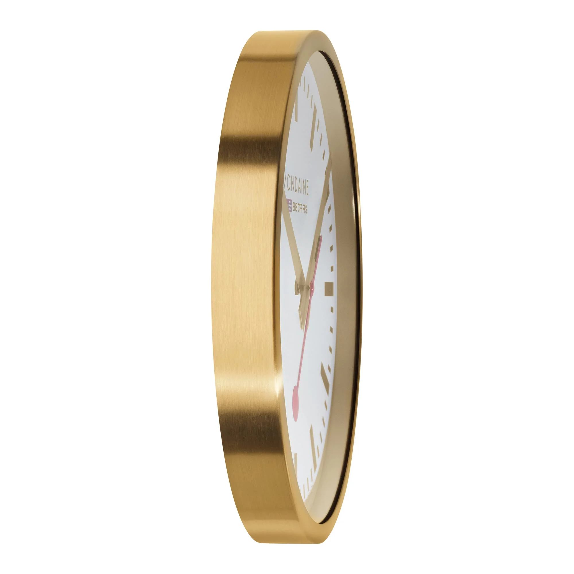 Mondaine Wall Clock White Dial Gold Case 40cm A995.CLOCK.17SBG - Image 7