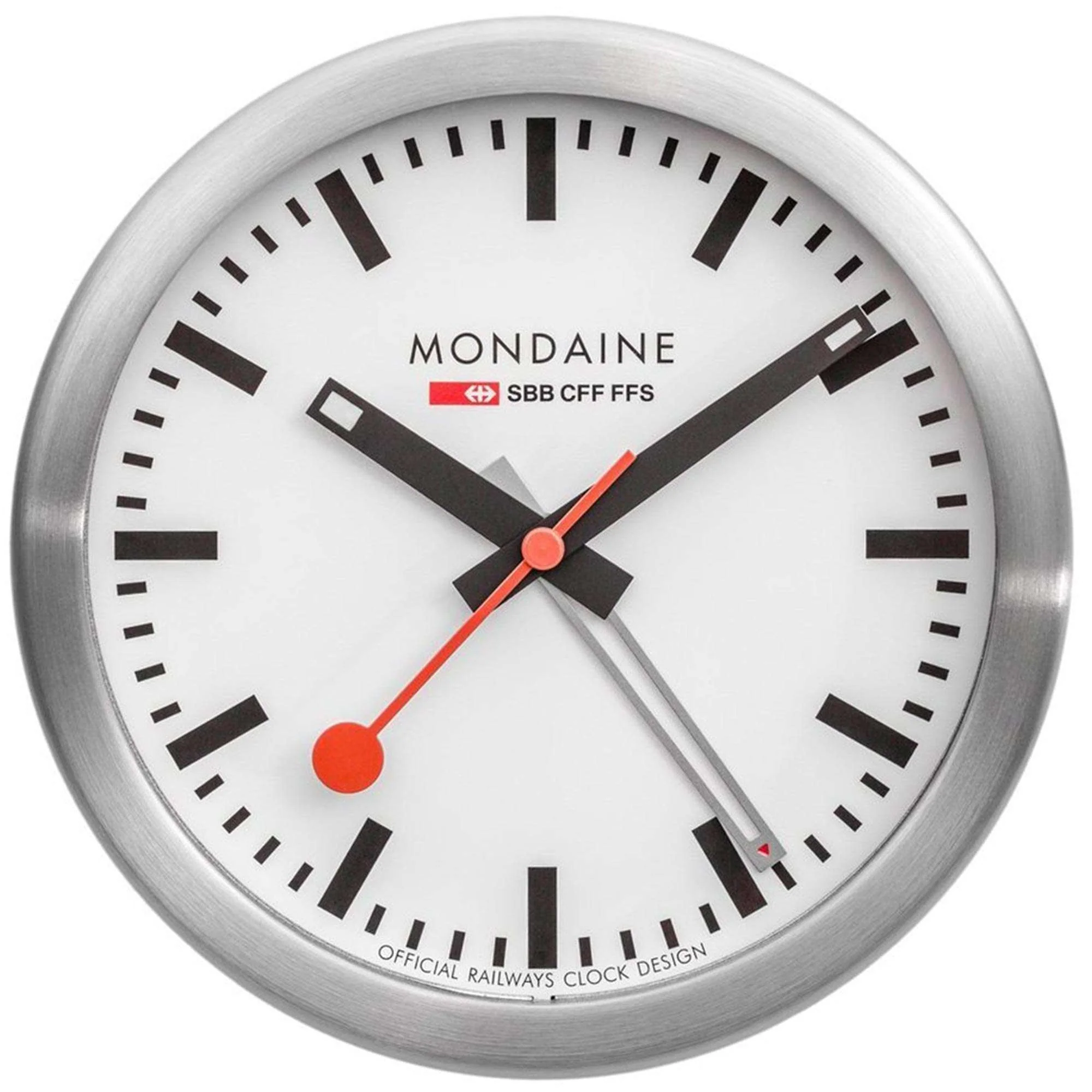 Mondaine Wall Desk Aluminum Case Clock A997.MCAL.16SBB 125mm - Image 5
