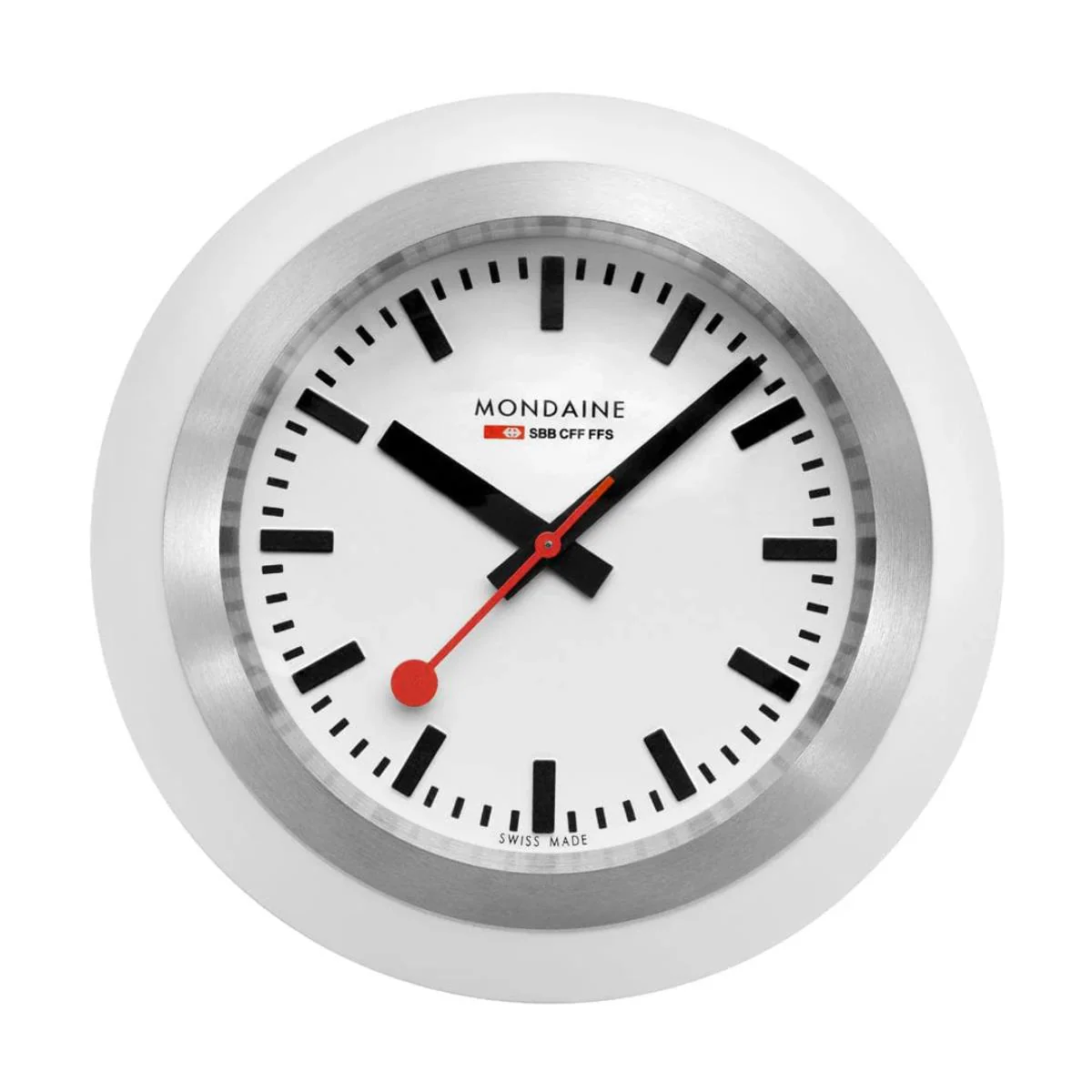 Mondaine White Table Globe Clock Quartz White Dial A660.30335.16SBA - Image 3