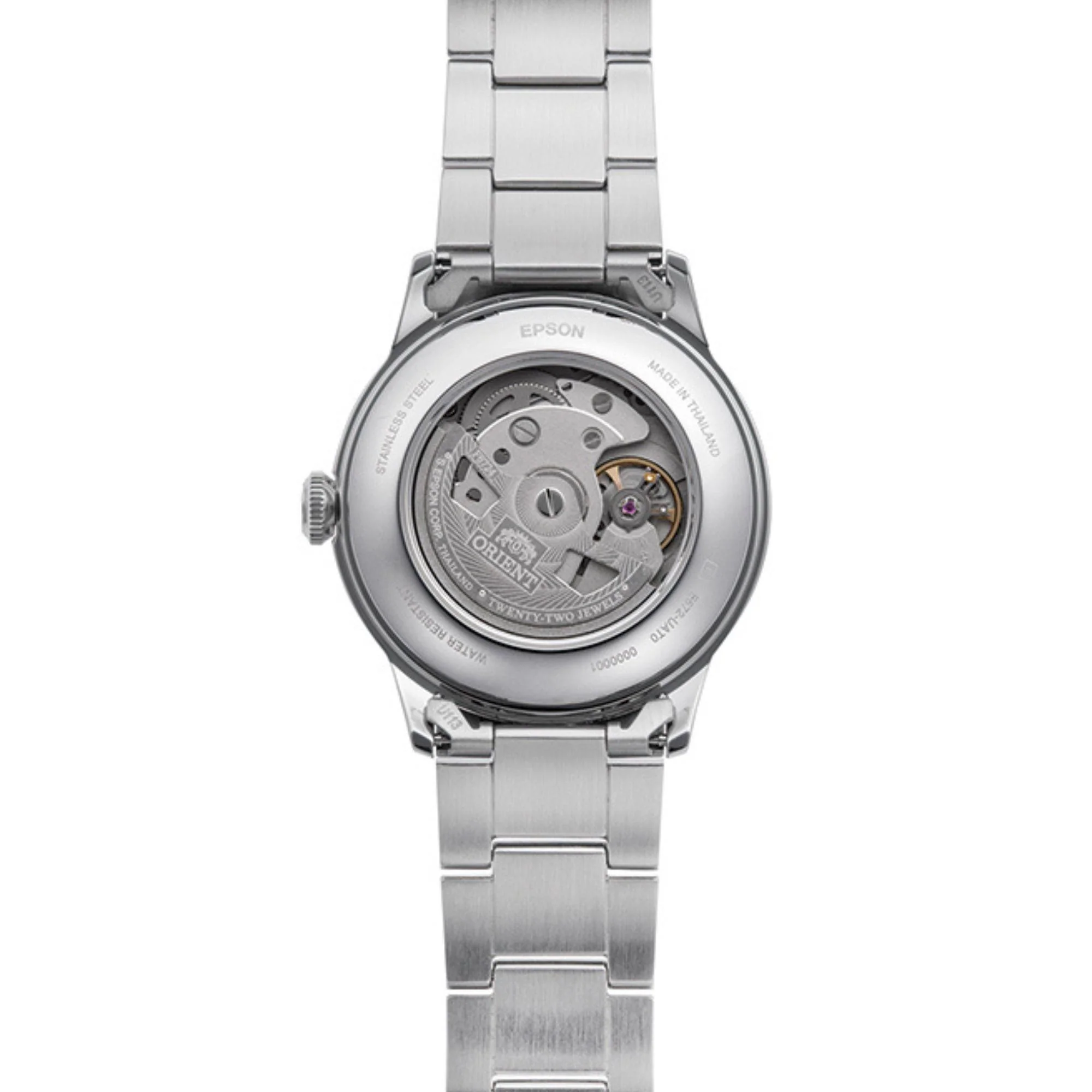 Orient Bambino Classic Vintage Style Green Dial Steel Strap Unisex Dress Watch RA-AC0M09E30B - Image 4