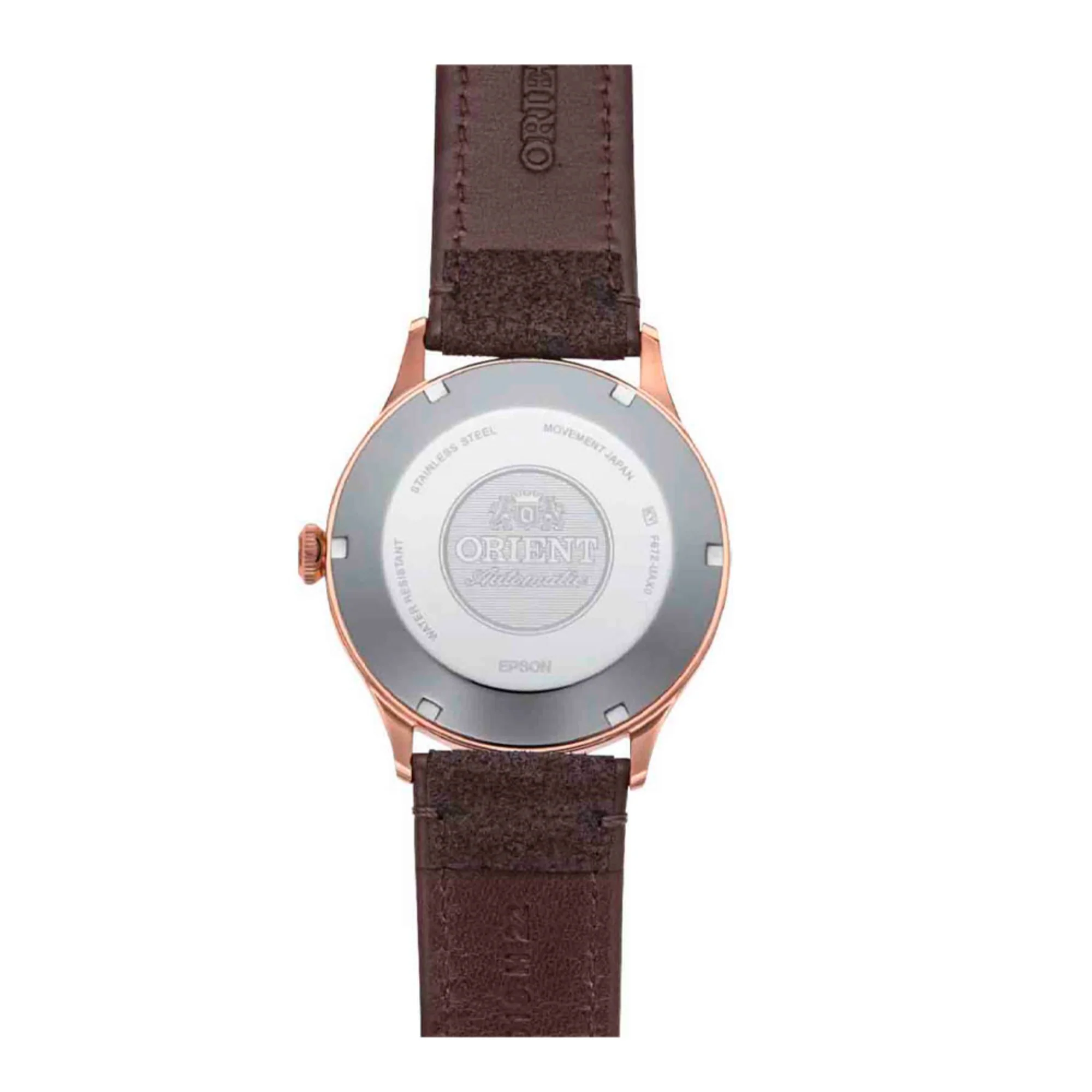 Orient Bambino Classic Vintage Style Automatic Bronze Dial Leather Strap Men’s Dress Watch RA-AC0P04Y30B - Image 4